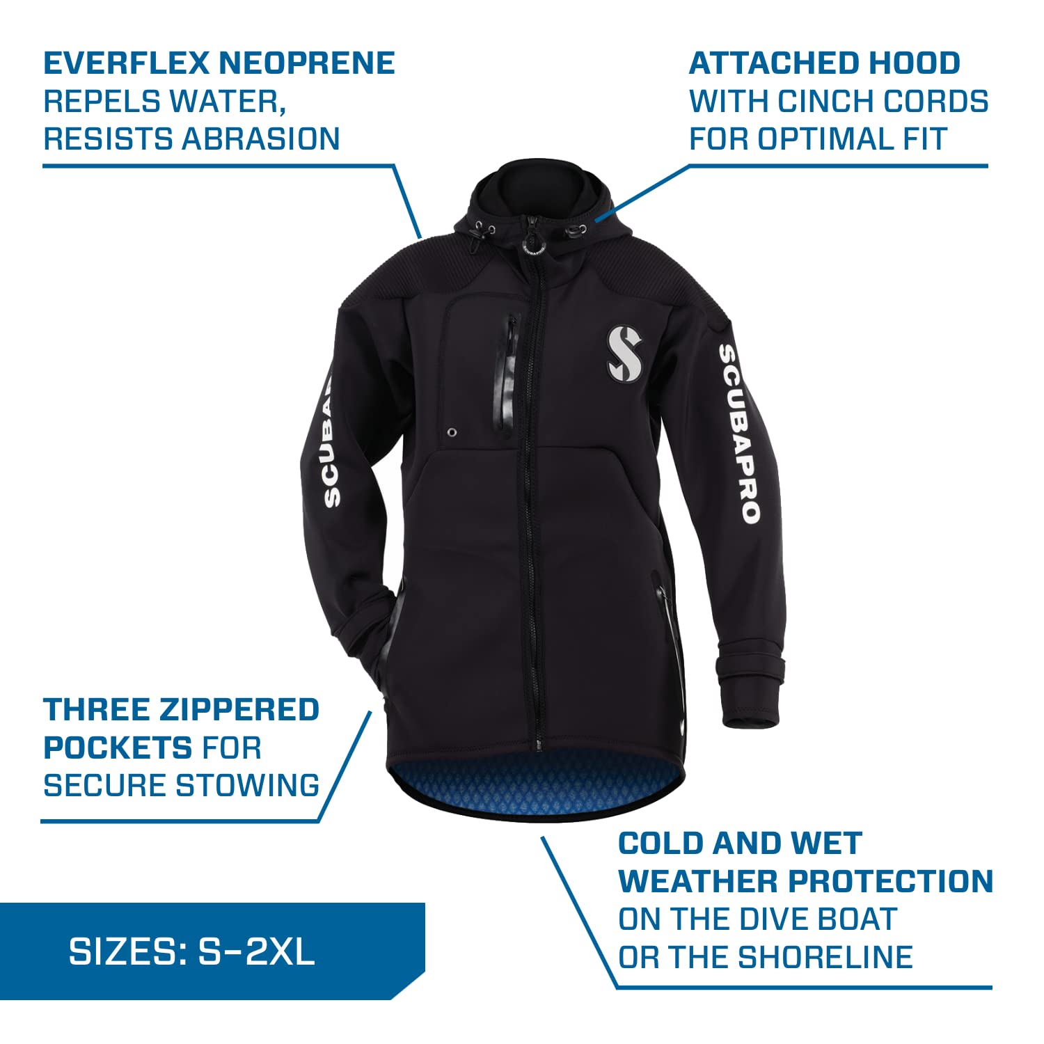 Scubapro Women's Premium Waterproof Boat Coat - Lightweight & Windproof Sailing Jacket for Boating, Fishing, and Outdoor Adventures
