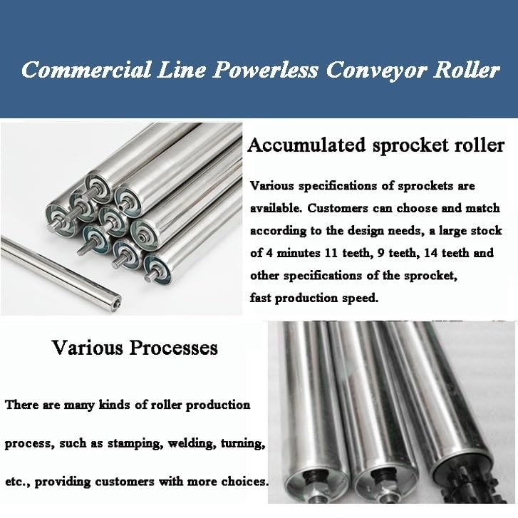5 Pcs Heavy Duty Stainless Steel Rollers - 1
