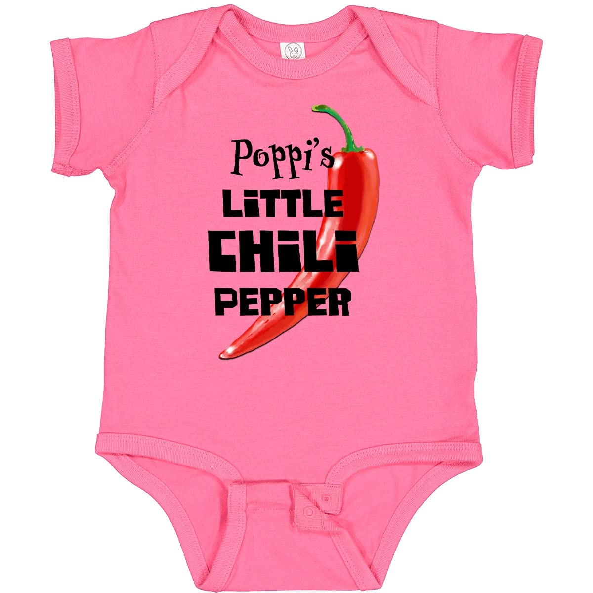 Inktastic Poppi's Little Chili Pepper Baby Bodysuit - Cute Infant Onesie for Boys & Girls | Soft Cotton Baby Gift for Birthdays, Holidays & Family Photos