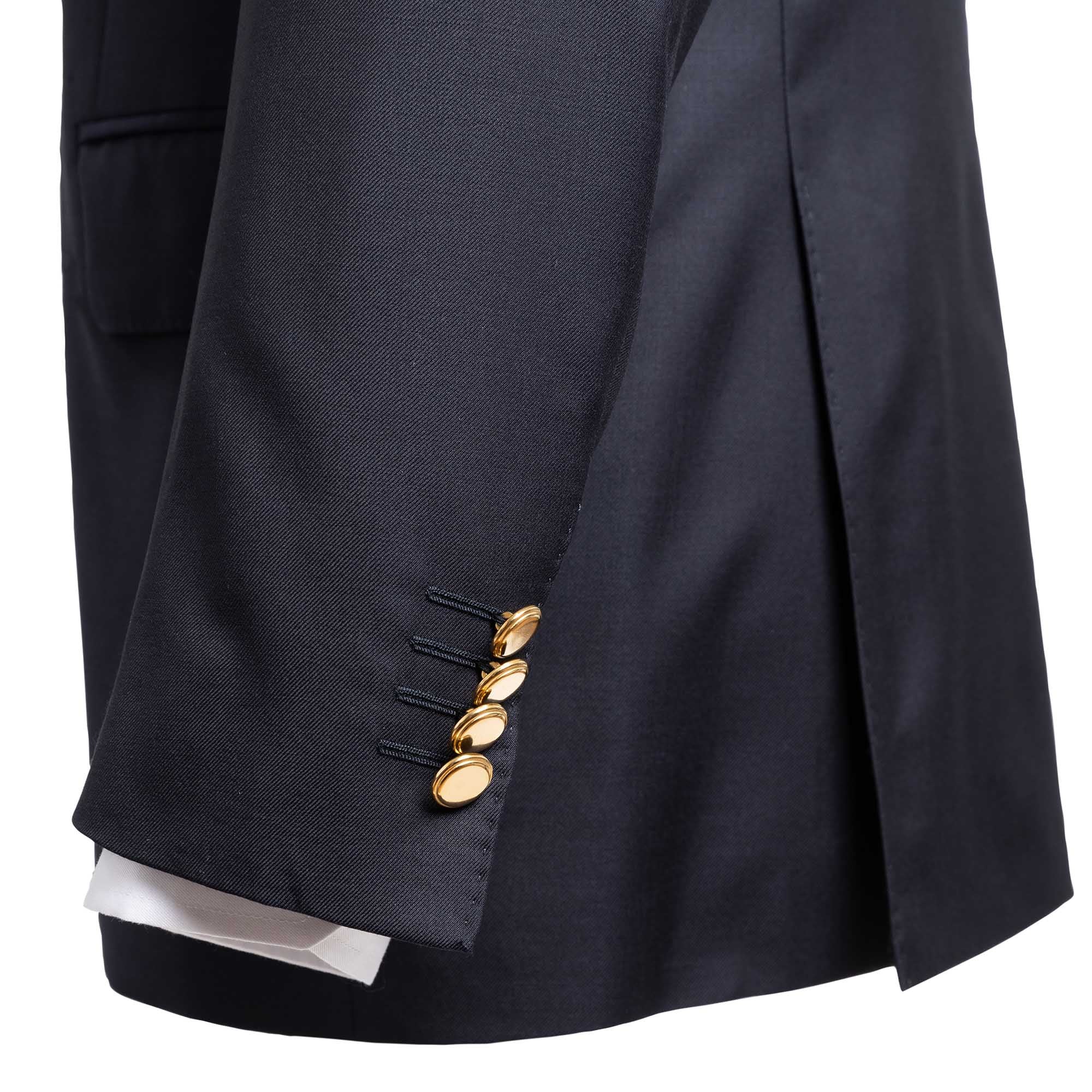 Henry Sartorial Zegna Travel Fabric Twill Wool Blazer for Men - Navy Blue Regular Fit - Perfect for Business Travel & Formal Occasions