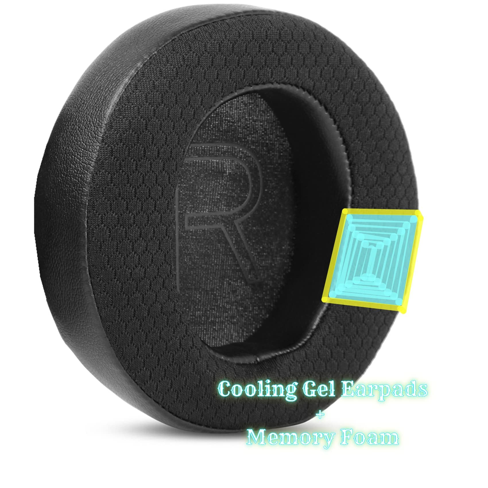 AW510H Ear Pads - YunYiYi Gel Memory Foam Ear Cushions Replacement for Alienware AW510H & AW310H Gaming Headsets | Comfortable Noise Isolation Earpads for PC Gaming, Streaming & Office Work (Black, 2-Pack)