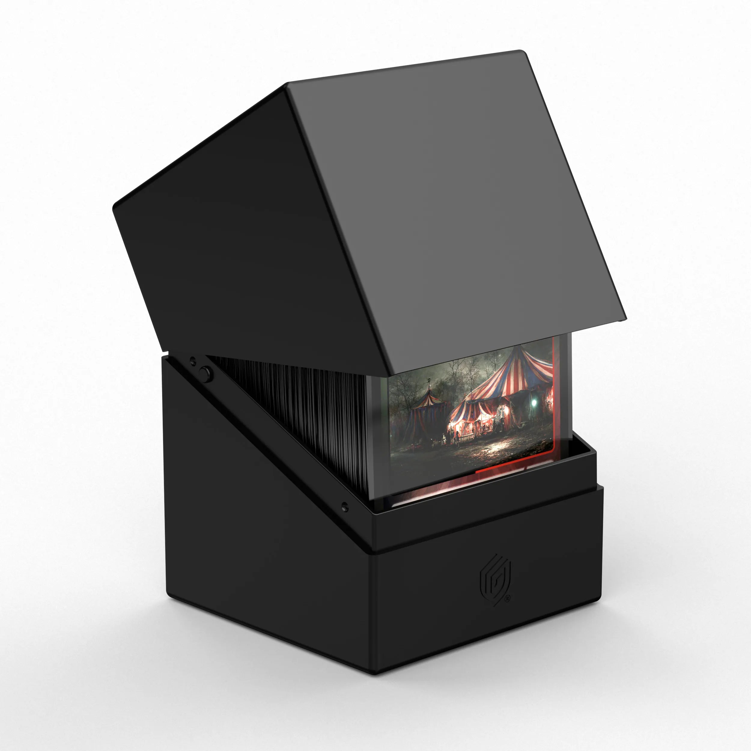 Boulder 100+ Deck Box - Solid Black | Premium Card Storage for MTG, Pokemon & Yu-Gi-Oh | Waterproof & Durable TCG Organizer for Collectors & Gamers