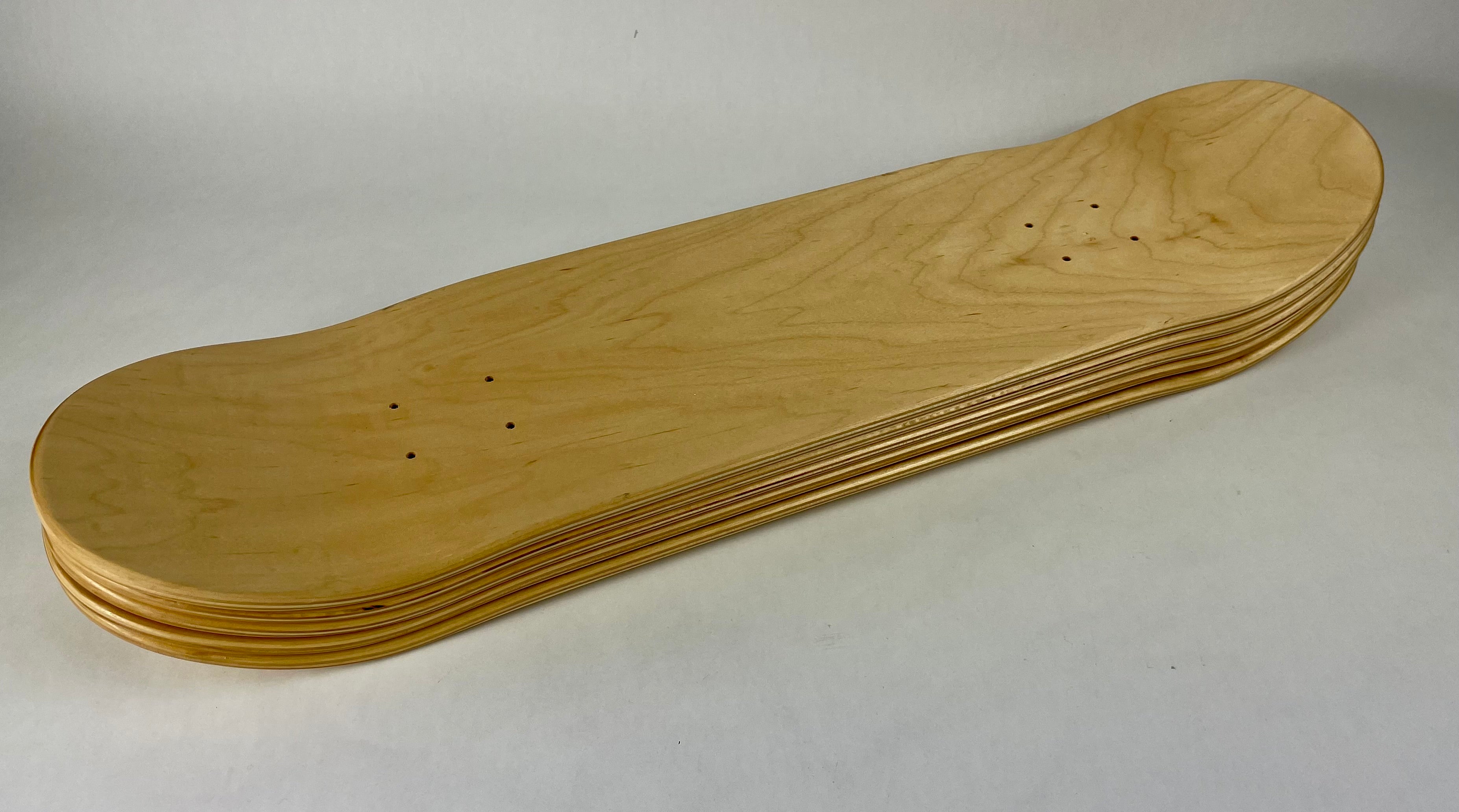 5 Pack Hardrock Blank Skateboard Decks - Natural Wood - Choose Size 8
