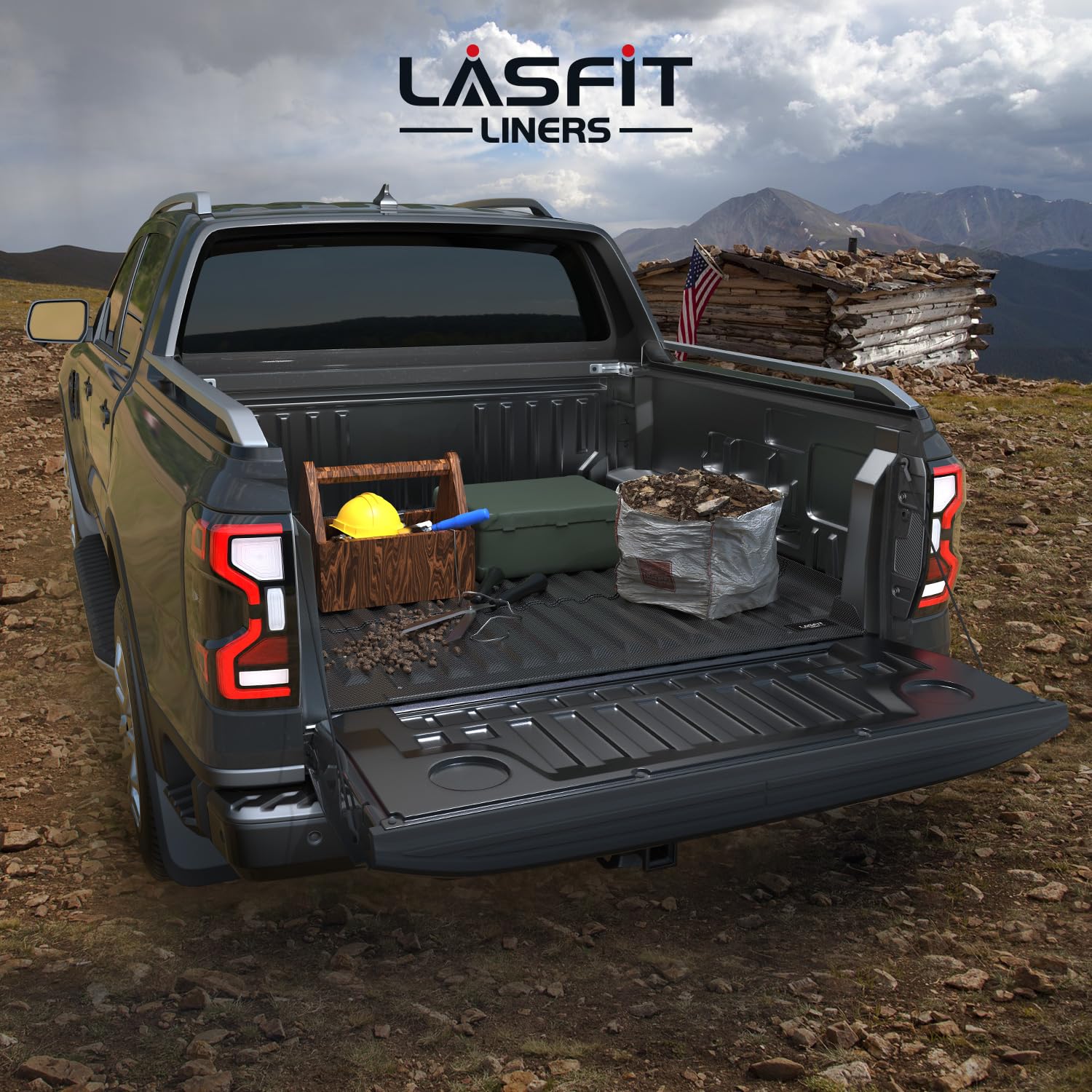 LASFIT TPE All-Weather Truck Bed Mat for Ford Ranger 5FT (59.6
