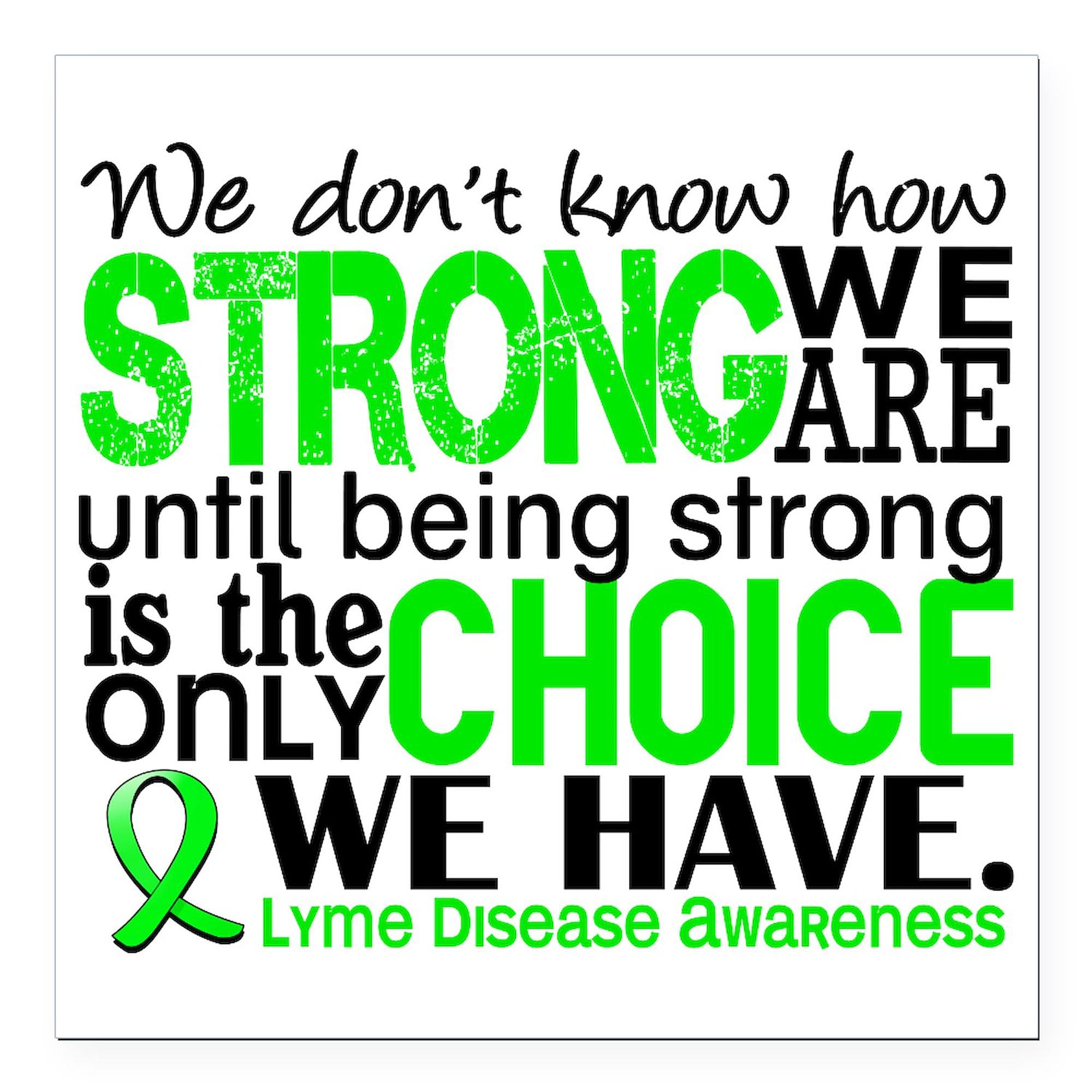 Lyme Disease Awareness Square Car Magnet 3x3 Inch - Strong Magnetic Bumper Display for Cars, Trucks & Vehicles - Support Lyme Disease Awareness Campaigns