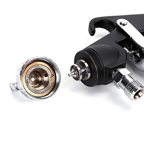 Heavy Duty Pressure Feed Industrial Spray Gun with 1.3mm Fluid Tip - Professional Paint Sprayer for Automotive, Woodworking & Metal Coating