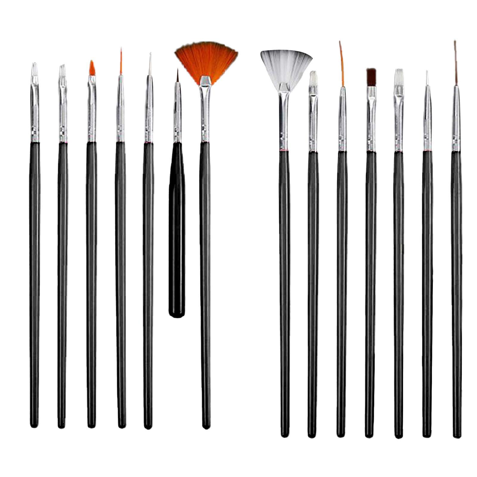 VMS INDIA UV Nail Art Dotting Tools Set - 5 Piece Black Nail Painting Brushes for Gel Polish, Acrylic Nail Design, Manicure Decorations - Perfect for Salon, Home DIY Nail Art & Professional Nail Artists