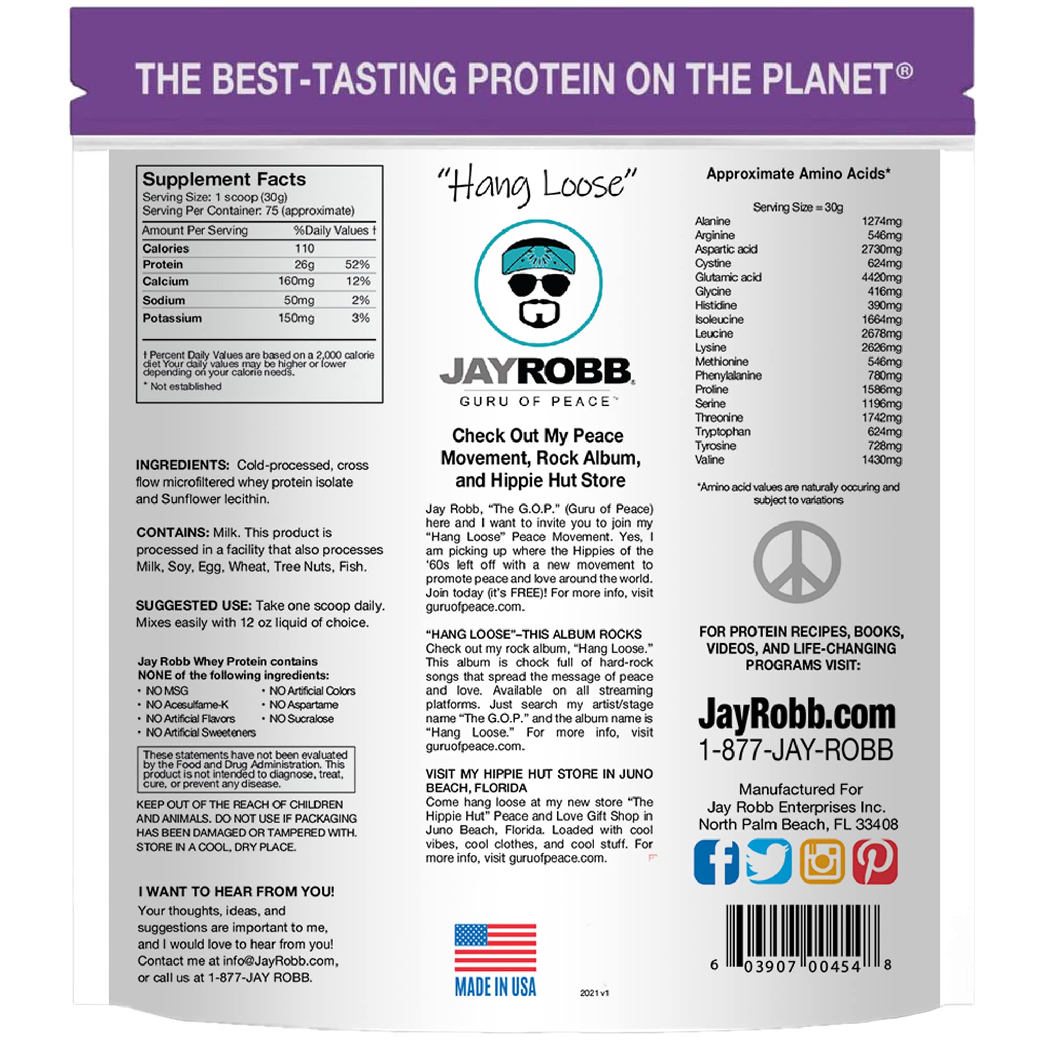 Jay Robb Whey Protein Isolate Powder - Low Carb, Keto Friendly, Vegetarian, Gluten Free, Lactose Free, No Sugar Added, Non-GMO (80 oz, Unflavored) | Perfect for Smoothies, Baking & Post-Workout Recovery