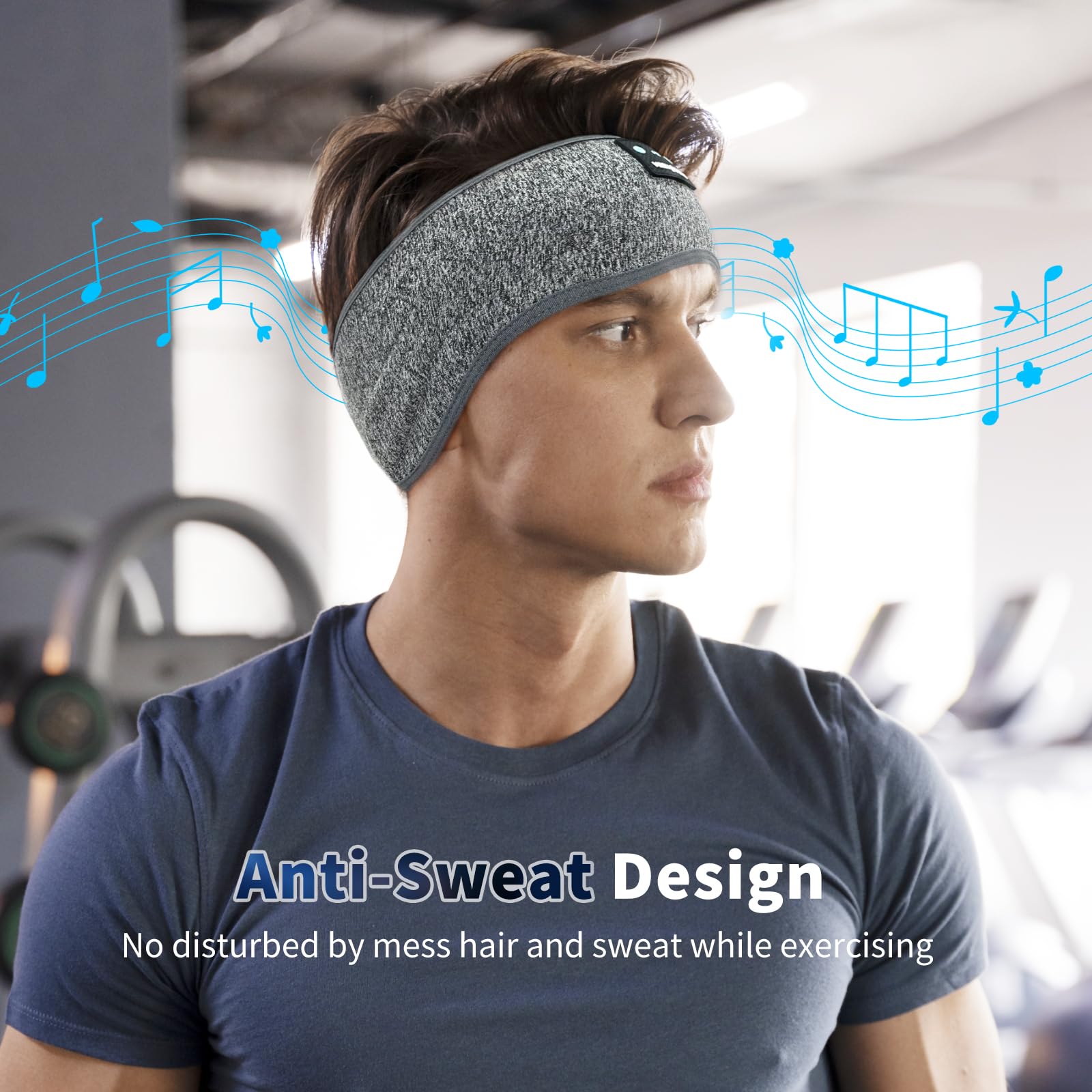 Wireless Sleep Headphones with HD Stereo Sound - 20H Battery Bluetooth 5.3 Headband for Side Sleepers | Perfect for Yoga, Workout, Travel & Meditation | Comfortable Sports Earphones for Men & Women