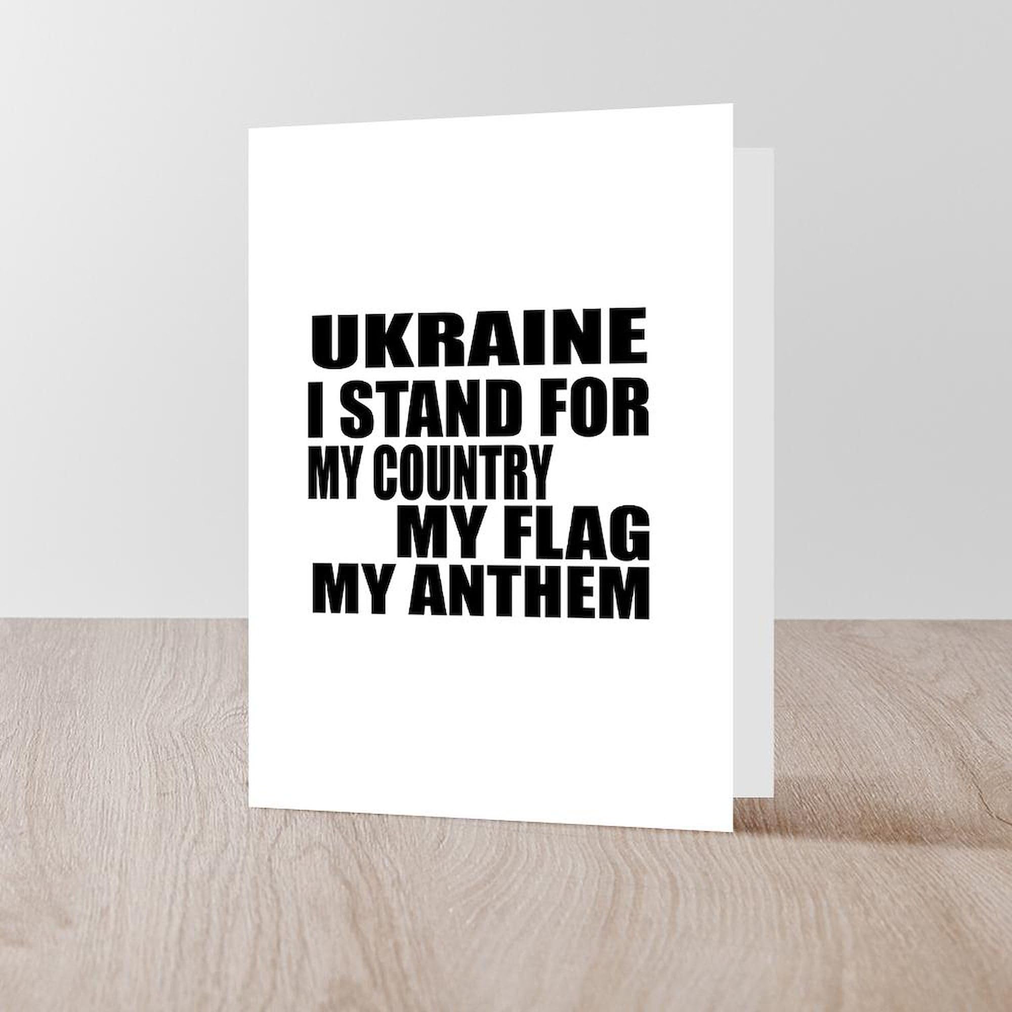I Stand For Ukraine Greeting Cards - 20 Pack Blank Inside Note Cards for Birthday, Thank You & Special Occasions | Matte Finish Stationery for Support & Solidarity Messages
