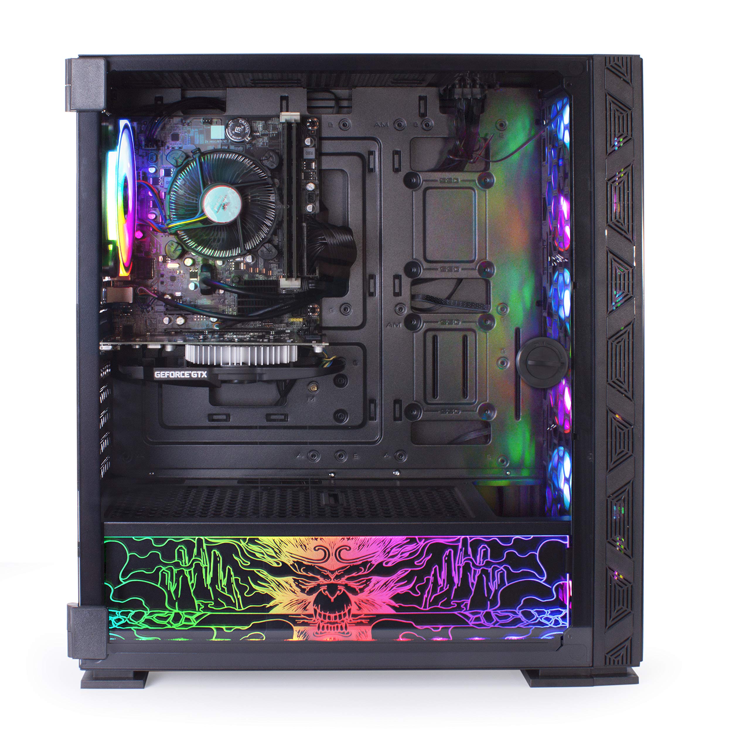 Veno Scorp Gaming PC Desktop Computer - Intel Core i7-3770 3.4GHz, GT 1030 2GB GPU, 16GB DDR3 RAM, 256GB NVMe SSD + 1TB HDD, 500W PSU, ARGB Case, WiFi 6, Win 10 | Perfect for Esports, Streaming & VR Gaming