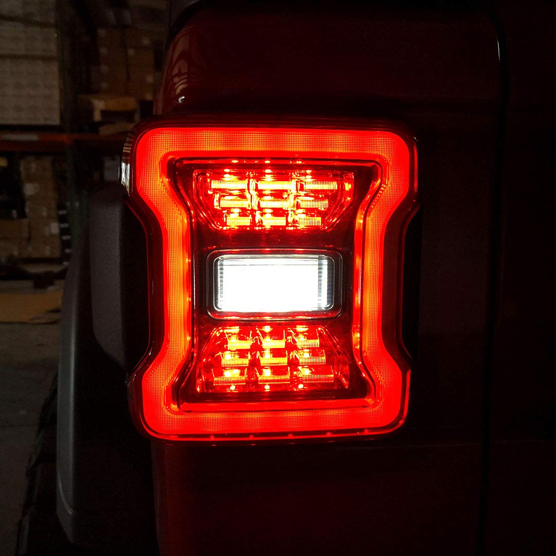 Smoked LED Tail Lights for Jeep Wrangler JL & JLU (2018-2020+) - Waterproof, Plug & Play - Perfect for Off-Roading, Night Driving & Custom Jeep Builds