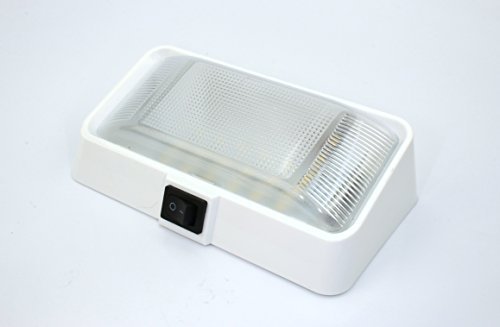 12V Waterproof LED Porch Light with Switch - 300 Lumens Interior & Exterior Light for RV, Truck, Trailer, Automobile - Perfect for Outdoor Camping, Garage, and Marine Use
