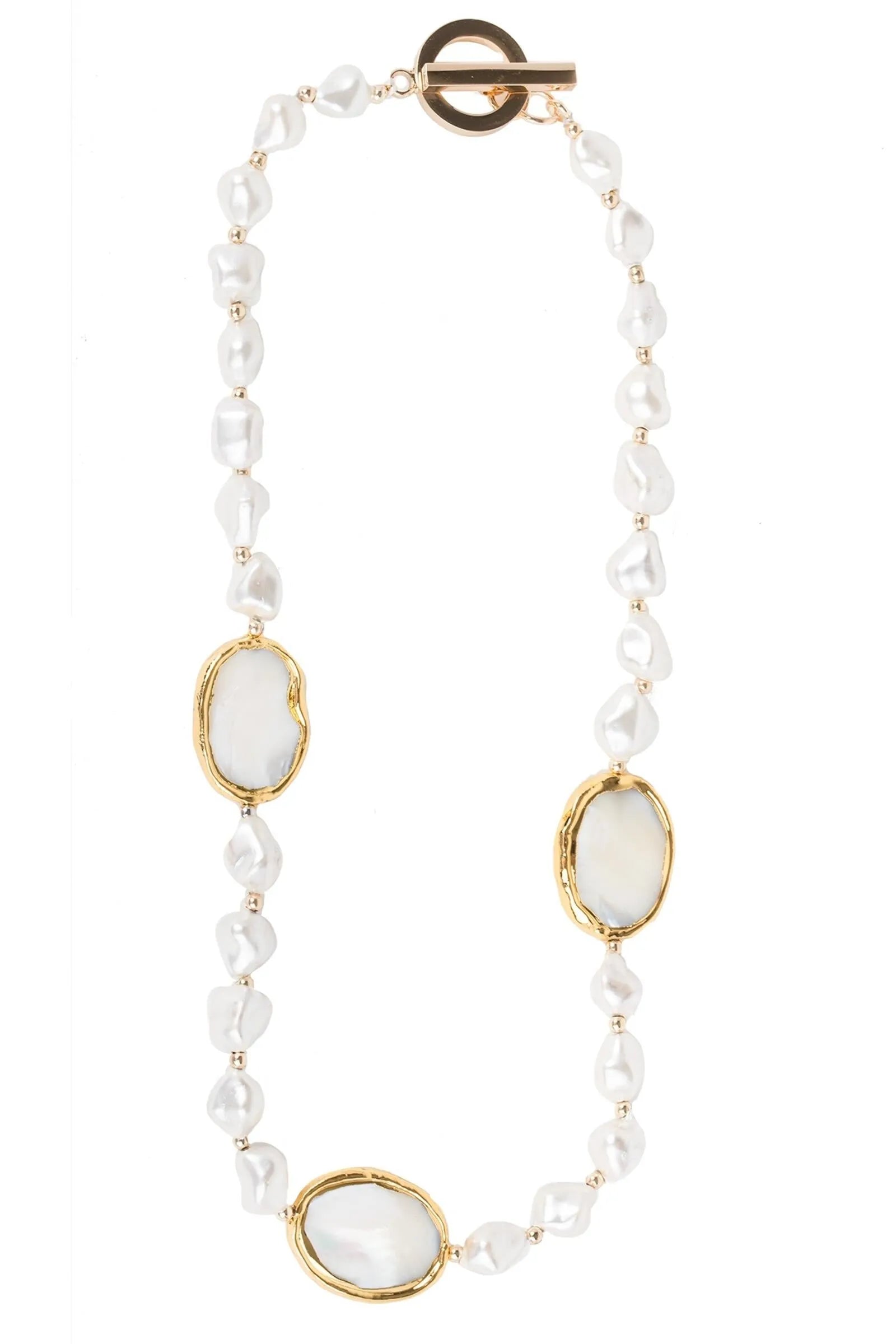 Santa Barbara White Pearl Statement Necklace for Women - Elegant Luxury Jewelry Gift for Brides, Weddings & Special Occasions