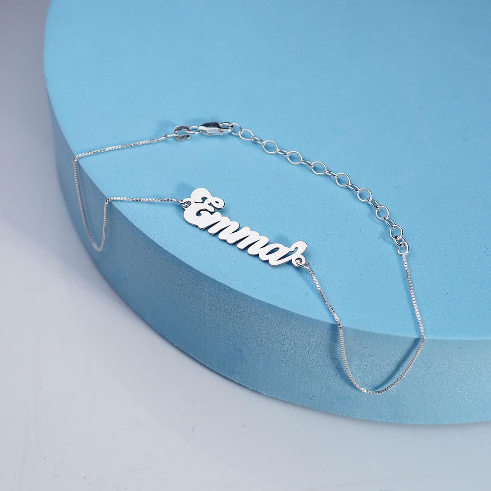 Personalized Name Anklet - Custom Silver & Gold Ankle Bracelet with Any Name | PicturesOnGold Exclusive | Perfect for Gifts, Weddings & Beach Fashion