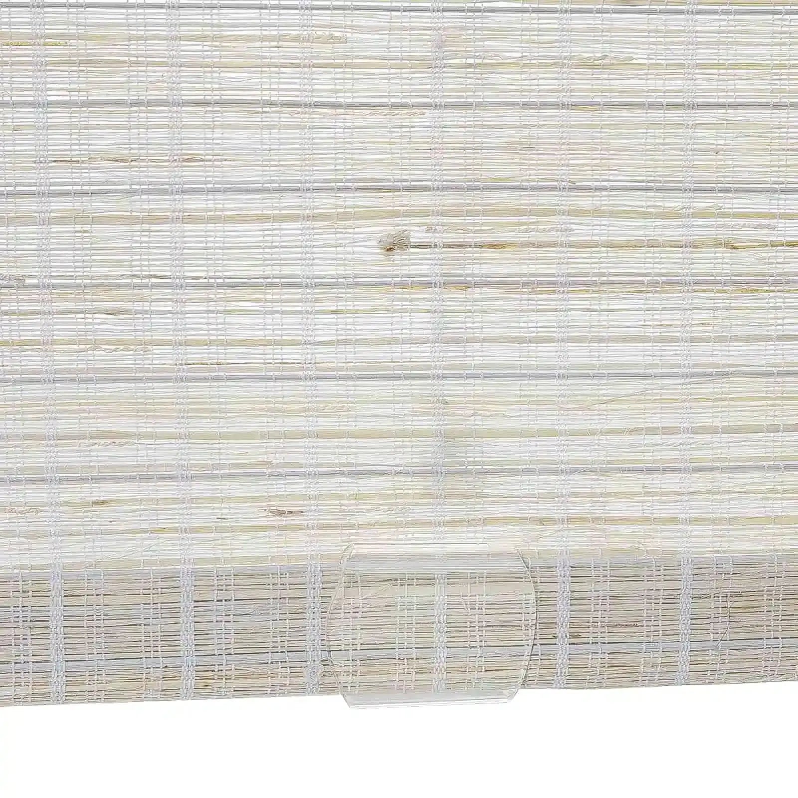 Rae Natural Ramie Flax Woven Wood Shades Series C - Eco-Friendly Window Coverings for Living Room, Bedroom & Office Decor