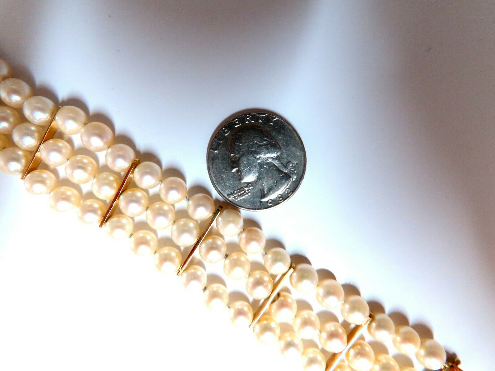6.5mm Akoya Pearl Beaded Bracelet in 14K Gold - Elegant Jewelry for Women, Perfect for Weddings, Parties & Special Occasions