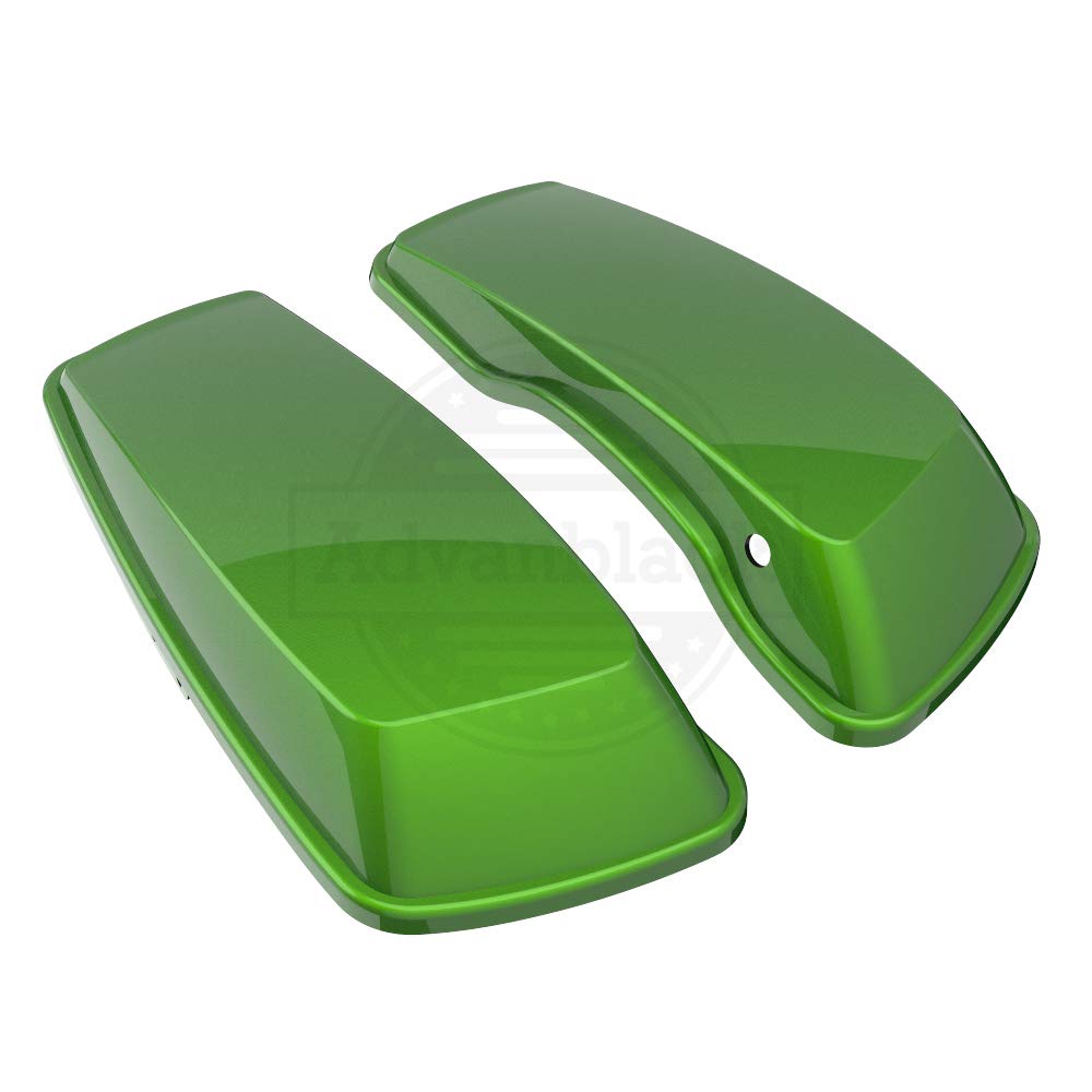 Moto Onfire Saddlebag Lids for Harley Touring Street Glide Road Glide Special 2014-2020 - Radioactive Green Replacement Motorcycle Accessories - Perfect for Long Rides & Custom Bike Upgrades