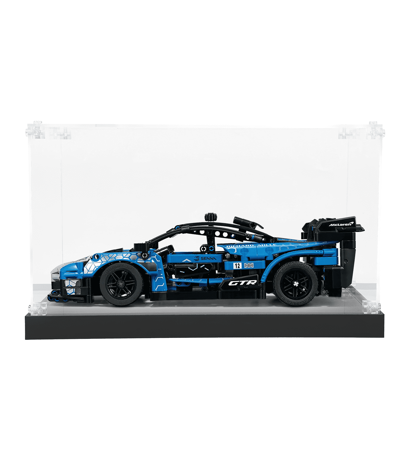 Lego Technic McLaren Senna GTR 42123 Display Case - Clear Acrylic Showcase for Car Model Collection & Home Office Decor