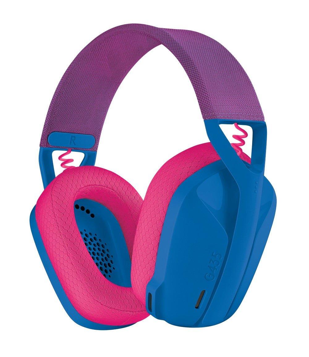 G435 Wireless Gaming Headset with Microphone - Lightweight Over-Ear Headphones for PC, PS5, Xbox (Black/White/Pink) - Perfect for Gaming, Streaming & Online Classes