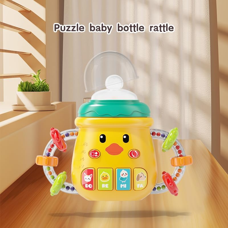 Musical Baby Toys for 6-12 Months - Soft Light-Up Pacifier with Soothing Music & LED Lights - Infant Developmental Activity Center for 0-18 Months - Perfect for Nursery Playtime, Sensory Stimulation & Bedtime Comfort