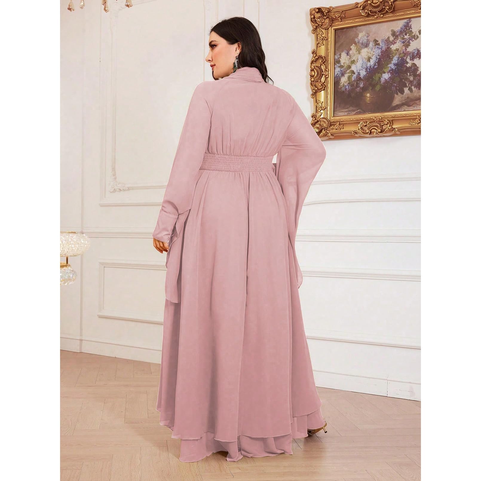 TOLEEN Plus Size Women's Dresses - Elegant Pagoda Sleeve Casual & Cocktail Maxi Dresses for Summer Weddings, Bridesmaids & Beach Vacations