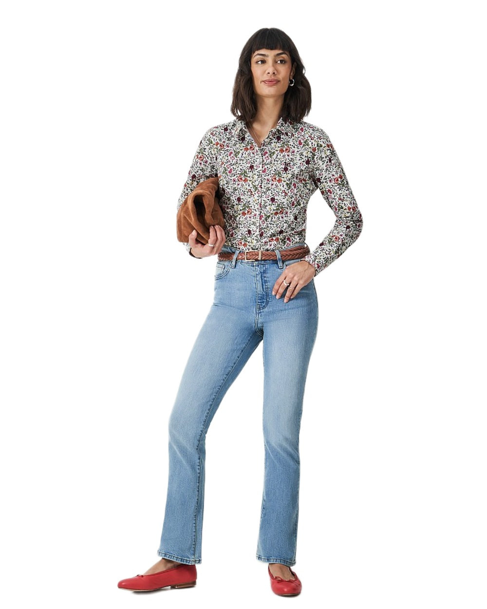 Women's Crew Clothing Lulworth Shirt - Casual Long Sleeve Button Down Top for Work, Office & Everyday Wear