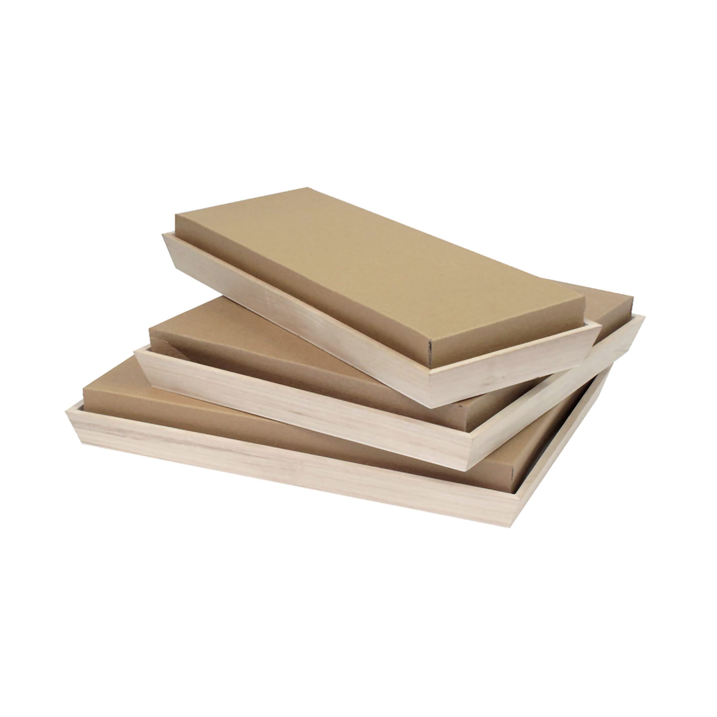 PACKNWOOD 210 Wood Tray - 15 Heavy Duty Biodegradable Wooden Serving Trays (17x7.5x1.5in) - 10 Pack - Perfect for Snacks, Appetizers, Cheese Boards & Party Serving - Eco-Friendly Tableware for Home, Restaurants & Events