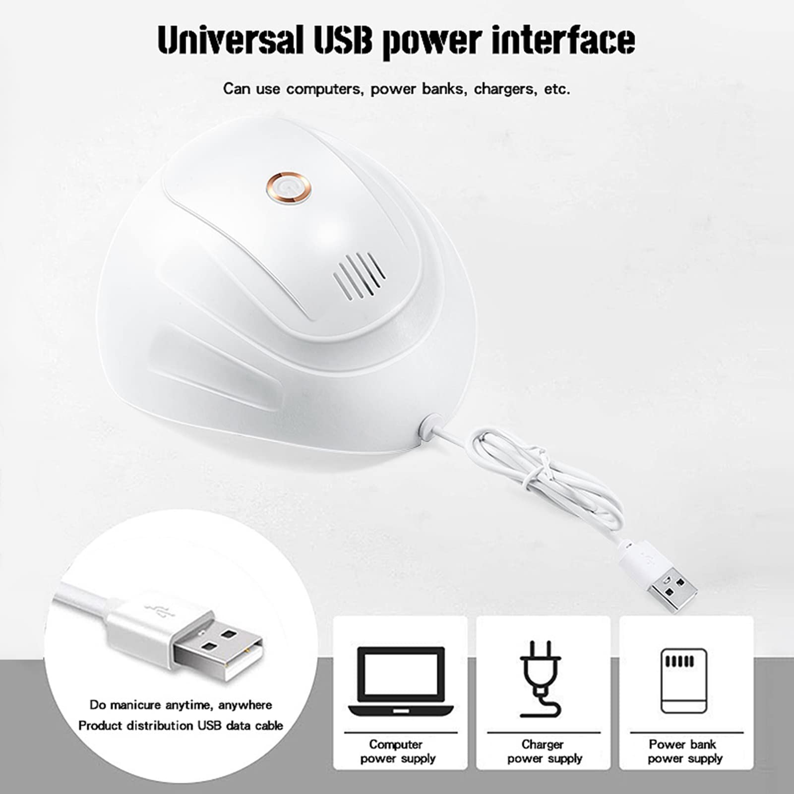 Professional LED Nail Lamp with Temperature Control & USB Power - Fast Drying UV Gel Polish Curing Light for Acrylic Nails, Manicure & Pedicure Salon Equipment | Perfect for Home Use & Professional Nail Salons