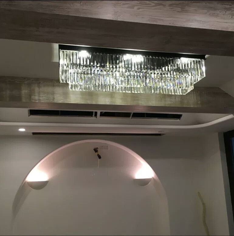 Anna Crystal Chandelier - Elegant Modern Ceiling Light Fixture for Dining Room, Living Room & Bedroom | Perfect for Home Decor & Wedding Venues