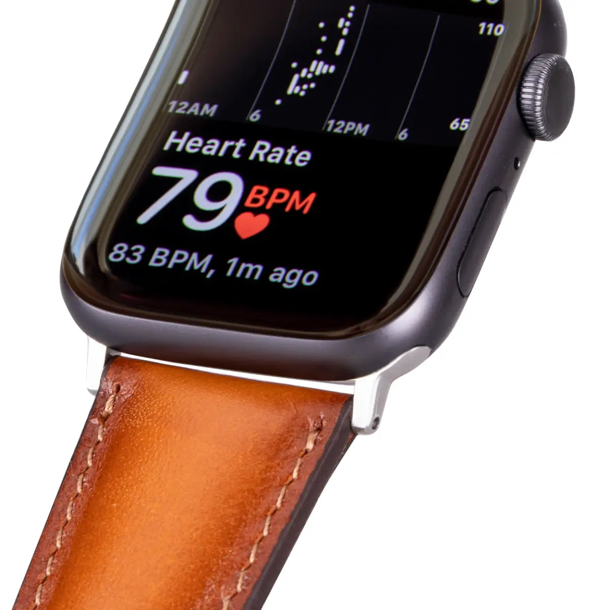 Premium Burnished Tan Leather Apple Watch Band - Classic & Stylish Replacement Strap for Apple Watch Series 1-9 - Perfect for Business, Casual & Everyday Wear