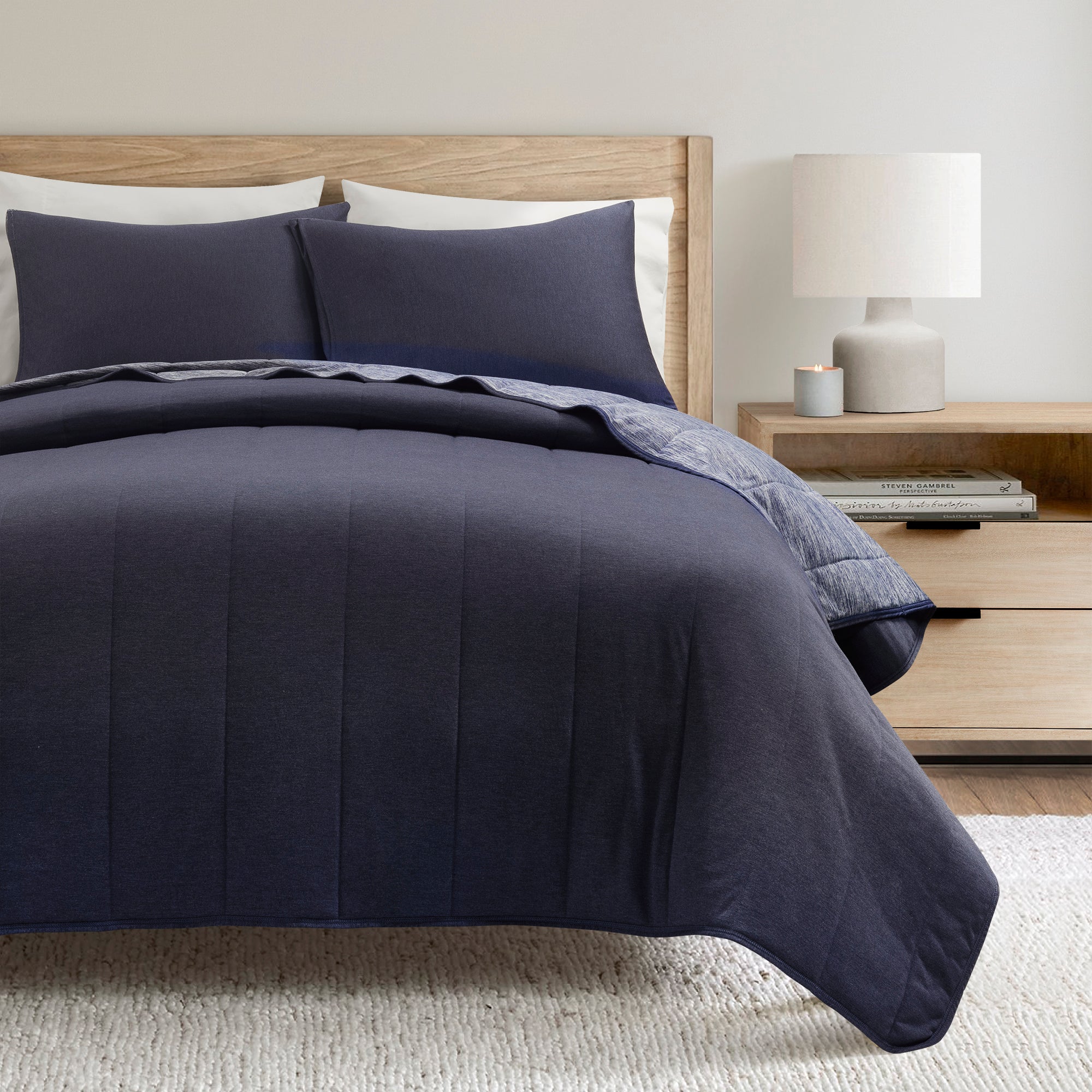 Reversible Quilted Cooling Blanket Set of 3 - Lightweight Summer Bedding for Hot Sleepers - Perfect for Bedroom, Sofa & Travel Use