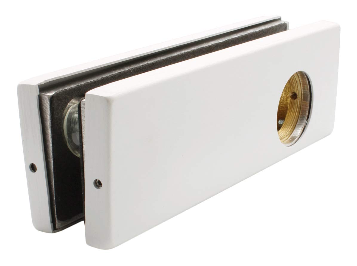 CRL AMR205BS Brushed Stainless Steel Patch Lock - AMR Series for Secure Door & Window Installation | Ideal for Commercial & Residential Use