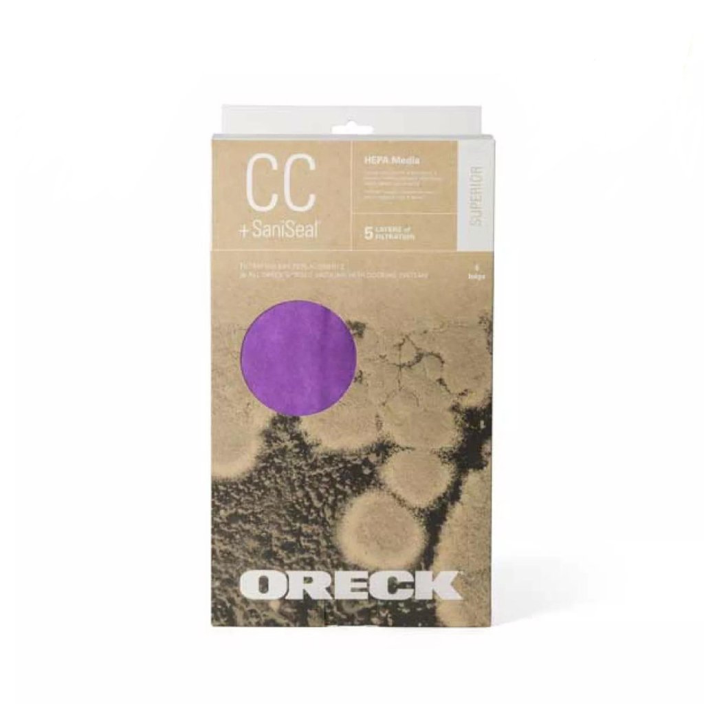 Oreck Type CC HEPA Vacuum Cleaner Bags - 6 Pack (Purple) | Premium Filtration for Allergen-Free Cleaning | Perfect for Homes with Pets, Allergies & Hardwood Floors