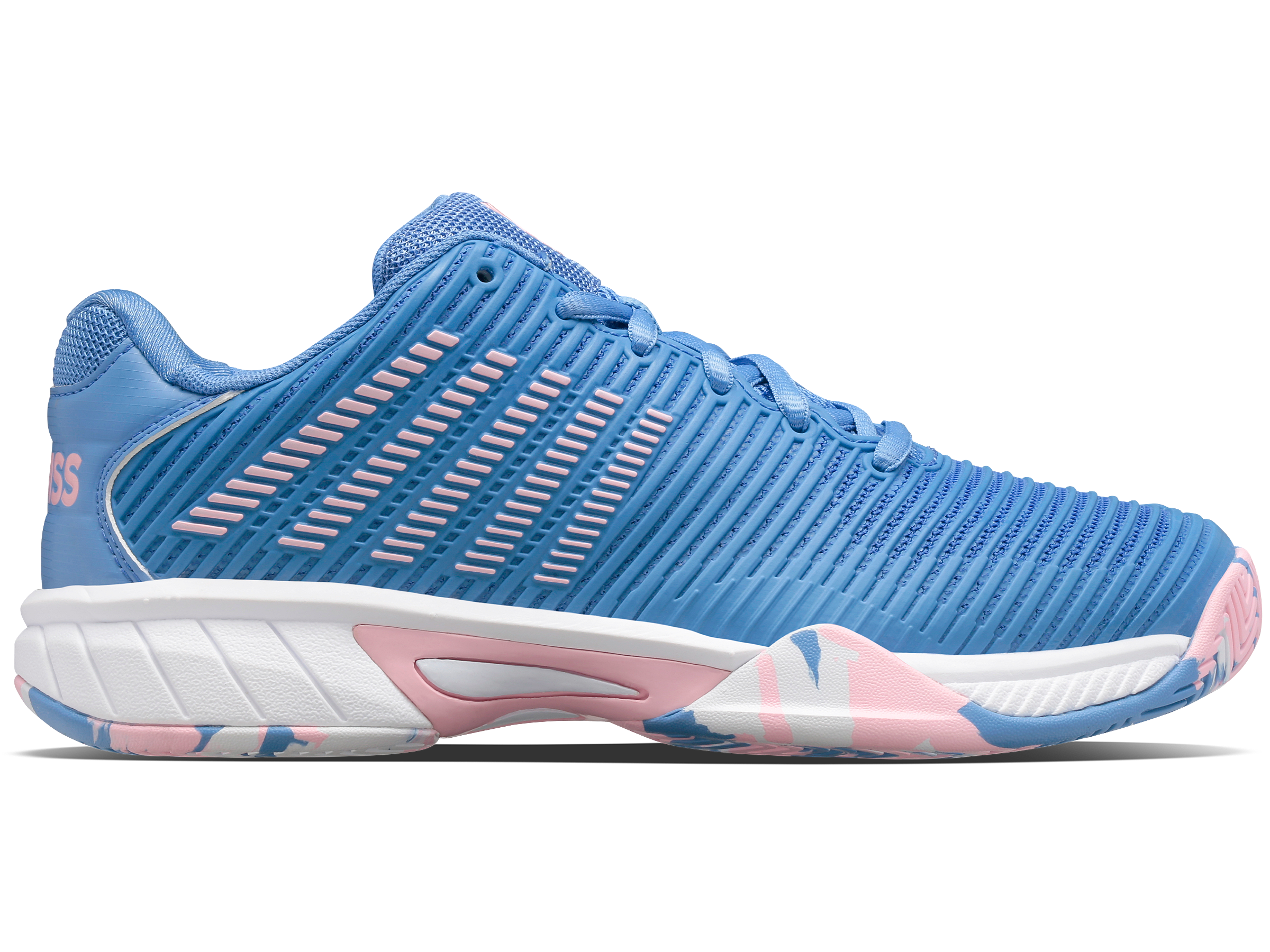 Hypercourt Express 2 Tennis Shoes for Women - Silver Lake Blue/White/Orchid Pink | Lightweight & Breathable Court Sneakers | Perfect for Tennis, Pickleball & Casual Wear