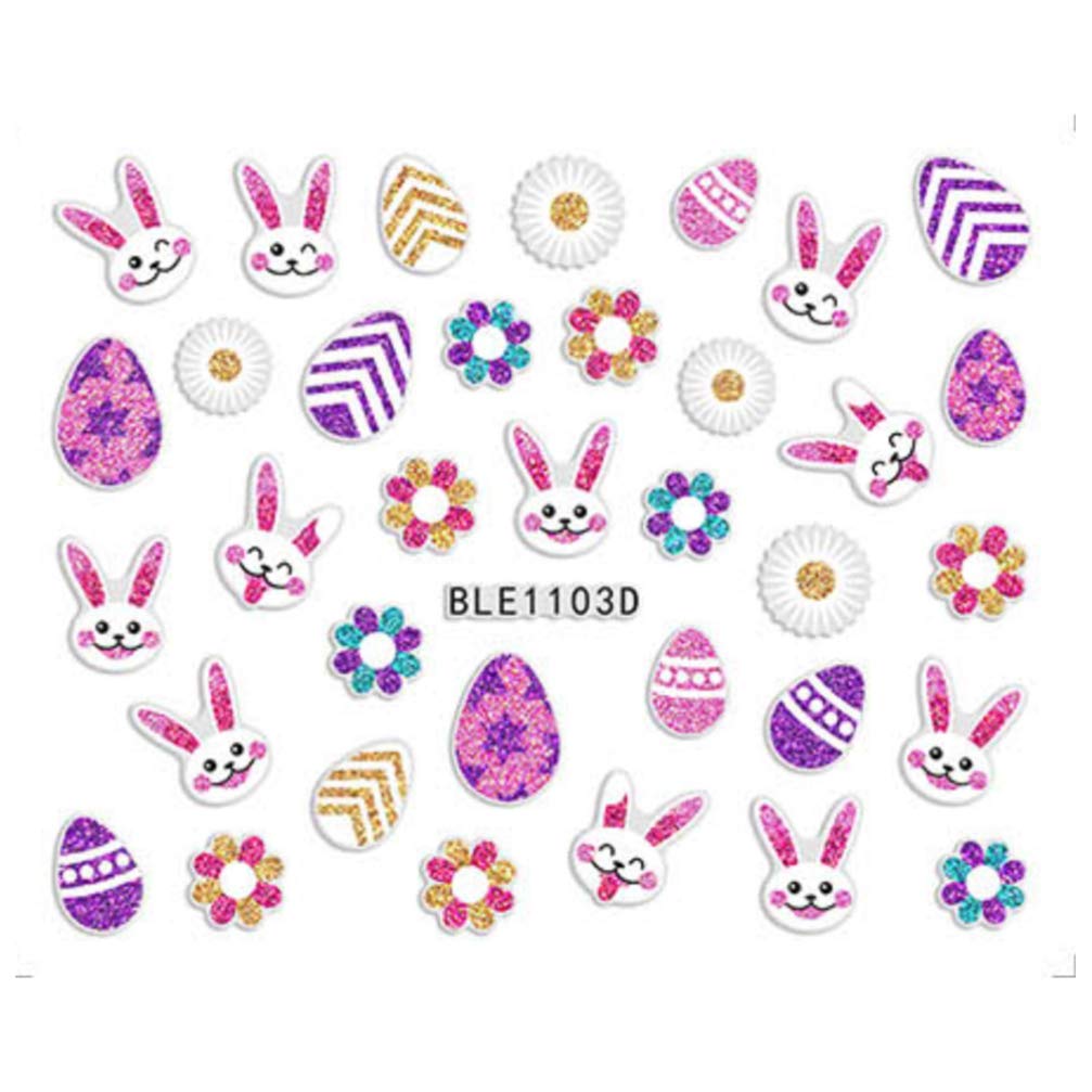 Beaupretty 10pcs 3D Flower Nail Stickers for Kids - Easter Party Nail Art, Scrapbook Embellishments, DIY Manicure Decor - Perfect for Easter Bunny Theme, Girls' Nail Art, and Kids' Party Favors