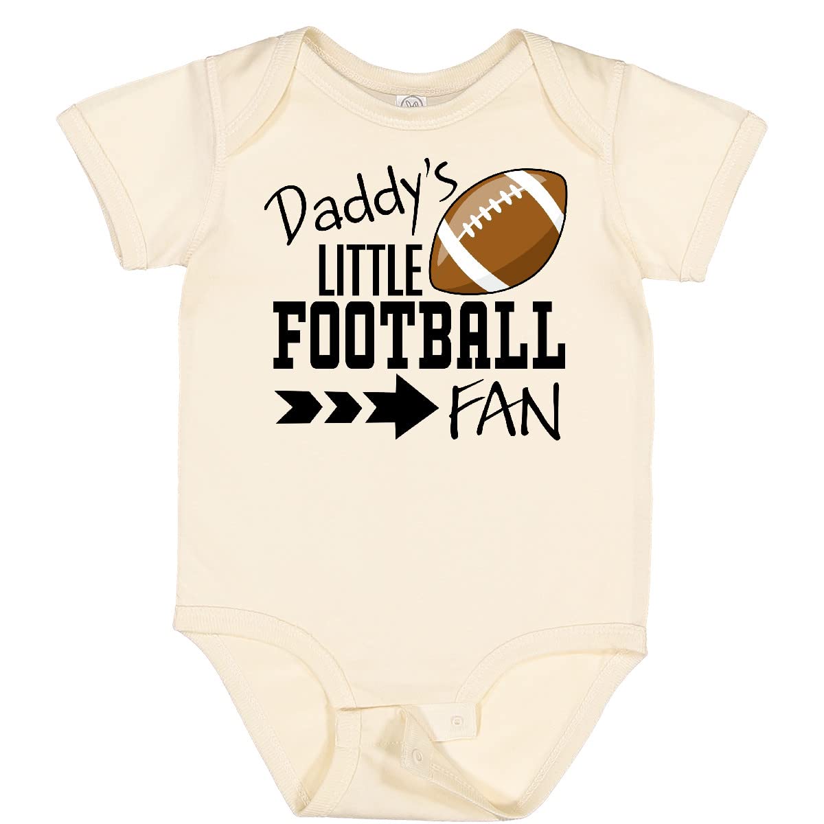 Inktastic Daddy's Little Football Fan Baby Bodysuit - Cute Infant Onesie for Game Day & Family Photos | Soft Cotton Unisex Romper for Newborns, Boys & Girls