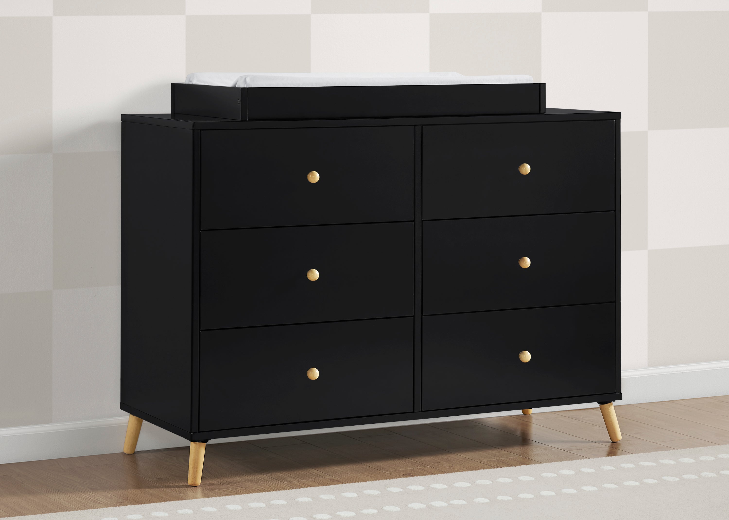 Essex 6-Drawer Dresser with Interlocking Drawers - Sturdy Bedroom Storage Furniture for Clothes & Accessories | Perfect for Master Bedroom, Guest Room & Nursery Organization