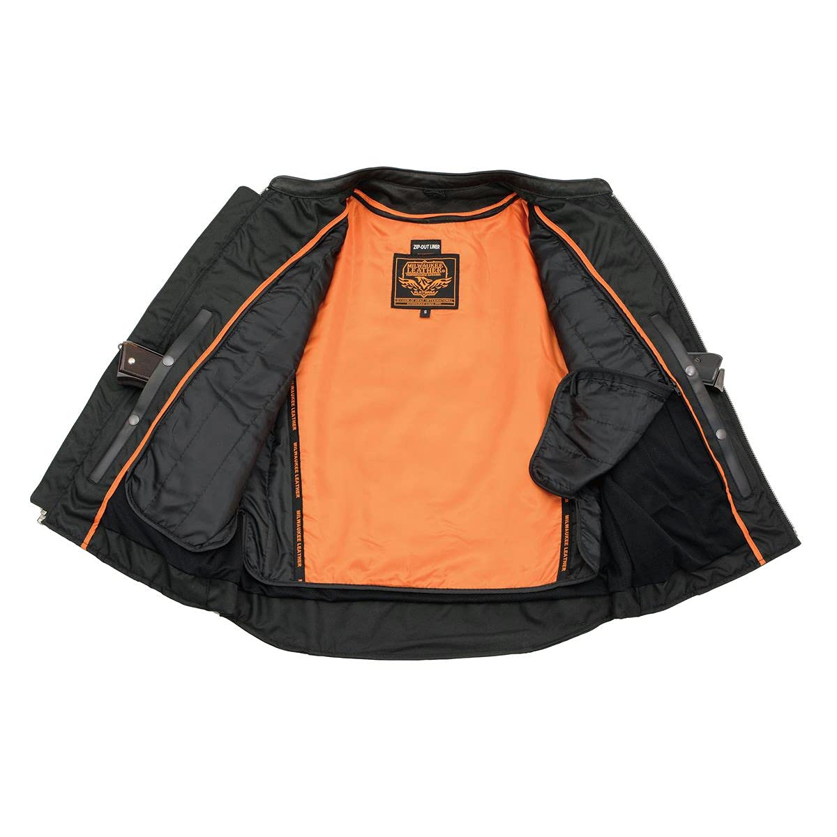 Milwaukee Leather MLM1526 Men's Premium Black Cool-Tec Leather Motorcycle Jacket - Breathable & Stylish Riding Gear for Summer & Urban Commuting