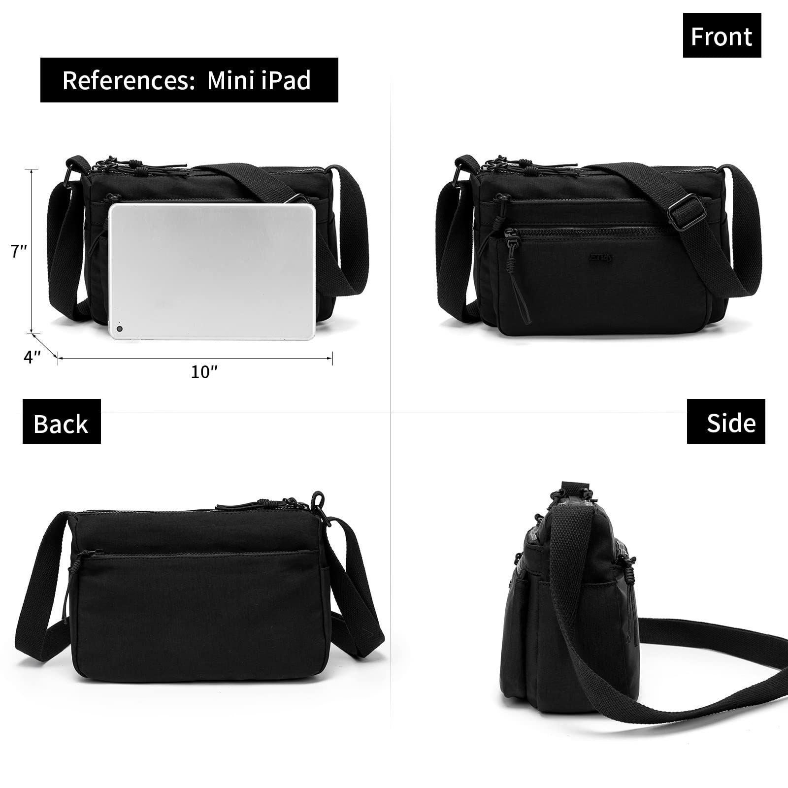 ETidy Women's Casual Nylon Shoulder Bag - Waterproof Lightweight Crossbody Purse Hobo Bag for Everyday Use, Travel & Shopping