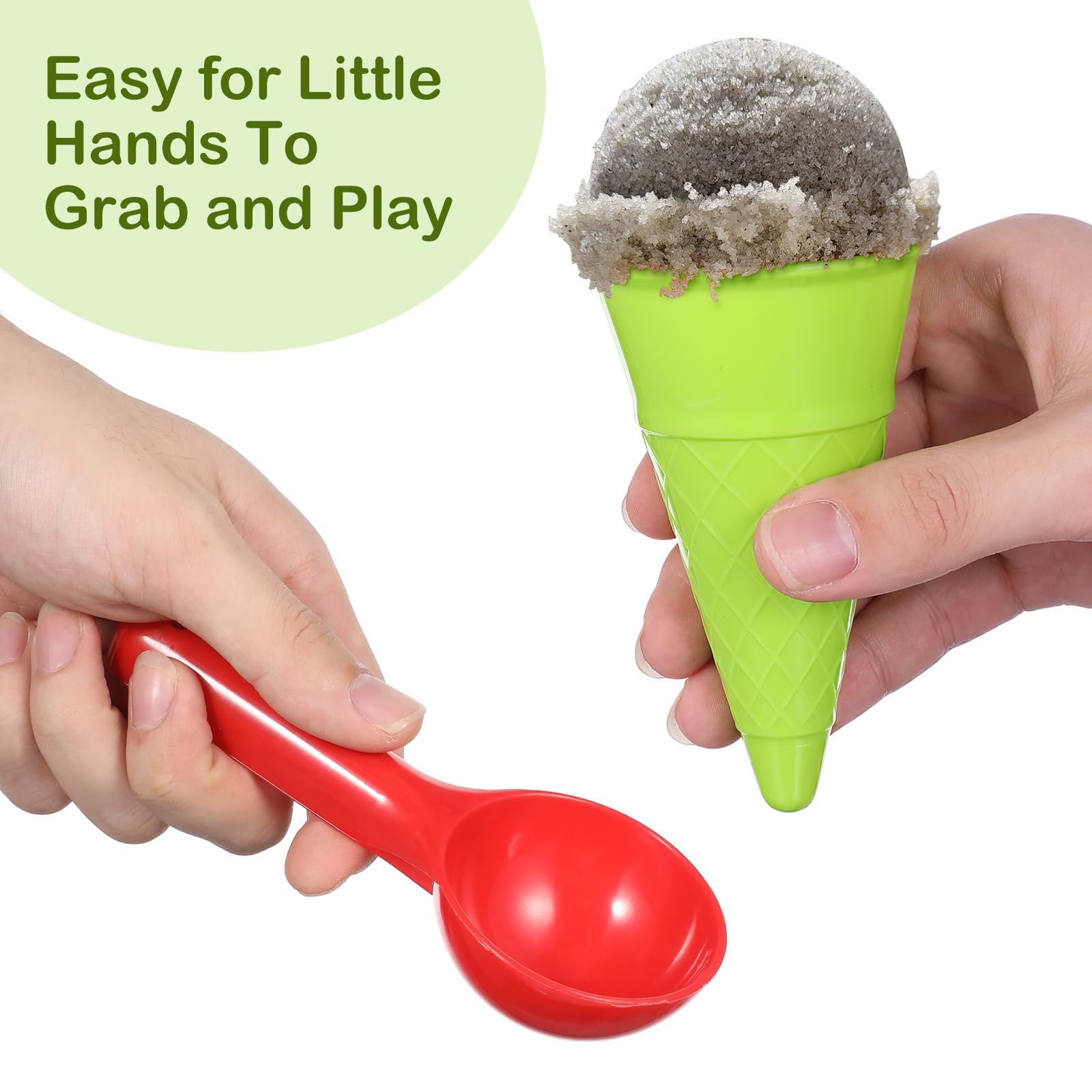 6pcs Kids Beach Toys Set - Sand Scoop & Ice Cream Cones for Outdoor Play