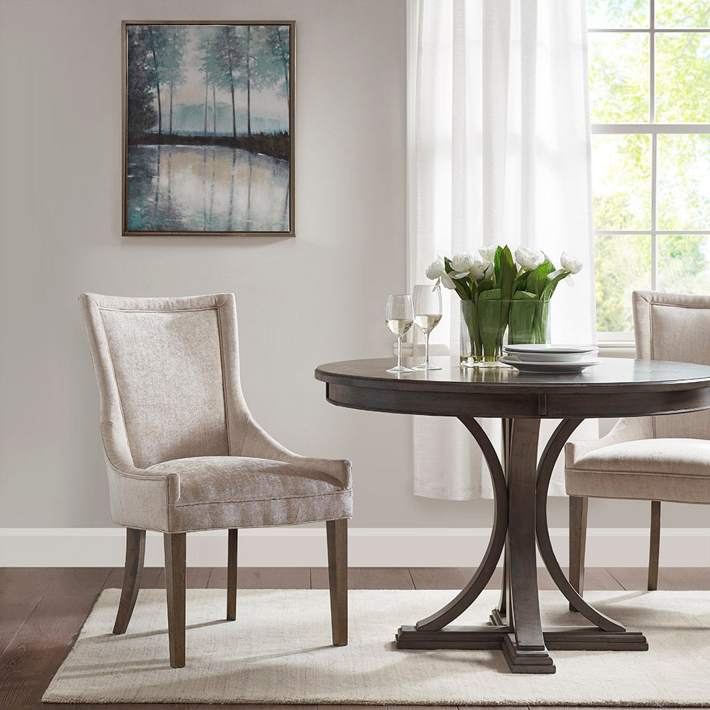 Modern Dining Chairs Set of 2 - Sturdy Wooden Side Chairs with Padded Seat - Perfect for Kitchen, Dining Room, Breakfast Nook & Small Spaces