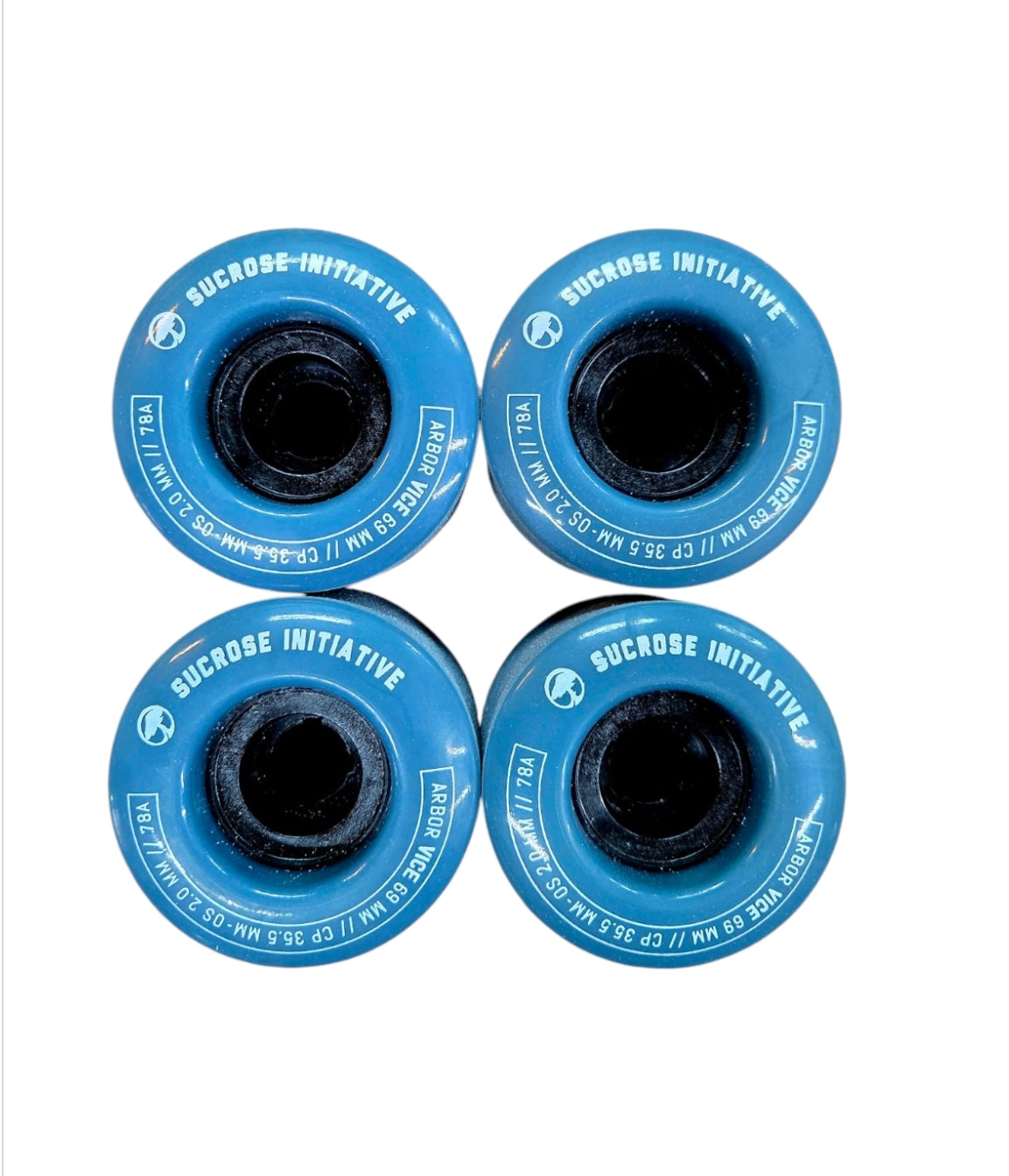 Premium 69mm 78a Skateboard Wheels by Arbor - Sucrose Series in Slate Blue | Smooth Ride for Cruising & Street Skating