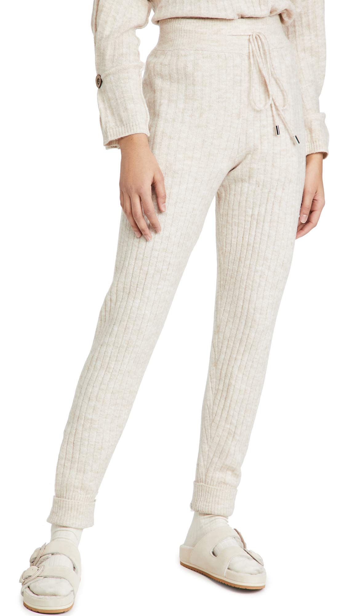 FP Movement Women's Around The Clock Joggers - Soft High-Waisted Lounge Pants for Yoga, Running & Travel - Oatmeal Off White XS - Comfortable Casual Wear for Home & Gym