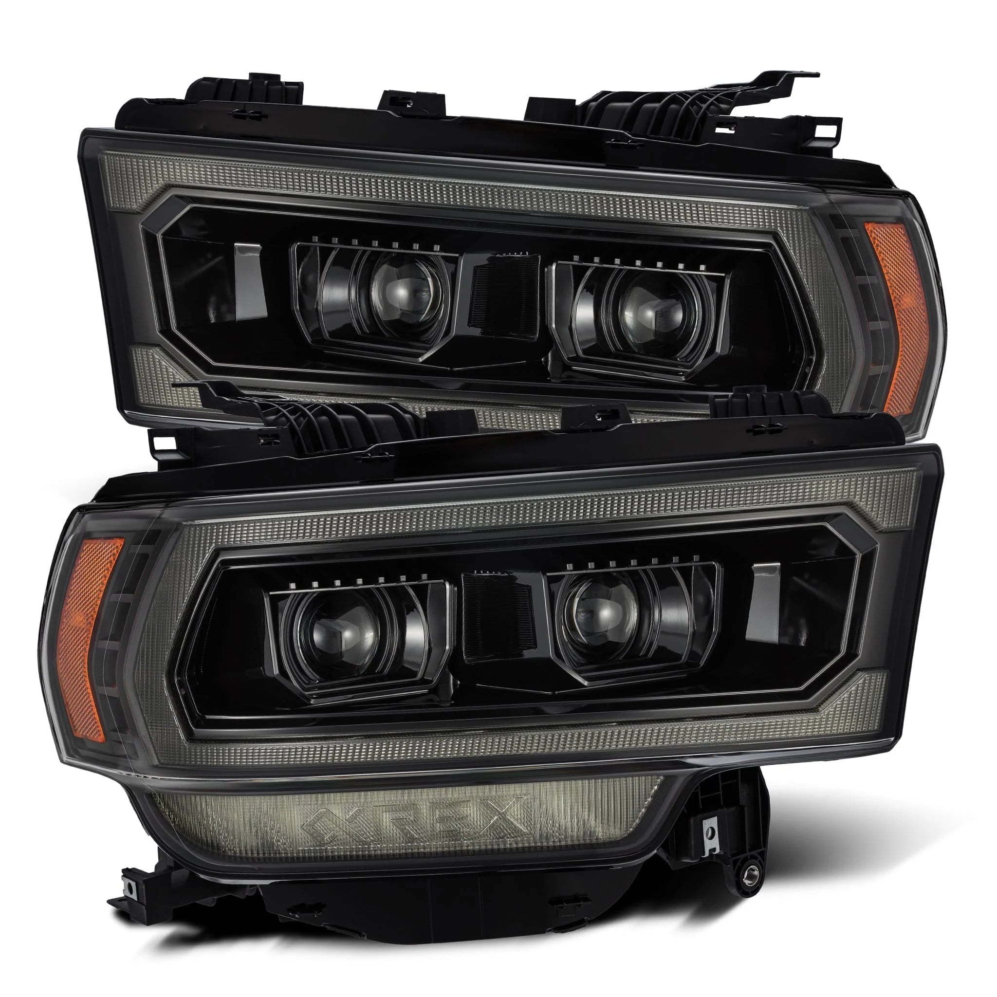 AlphaRex PRO Projector Headlights (Alpha Black) for Ram 2500 & 3500 (2019-2024) - High-Performance LED Headlights for Off-Road & Night Driving