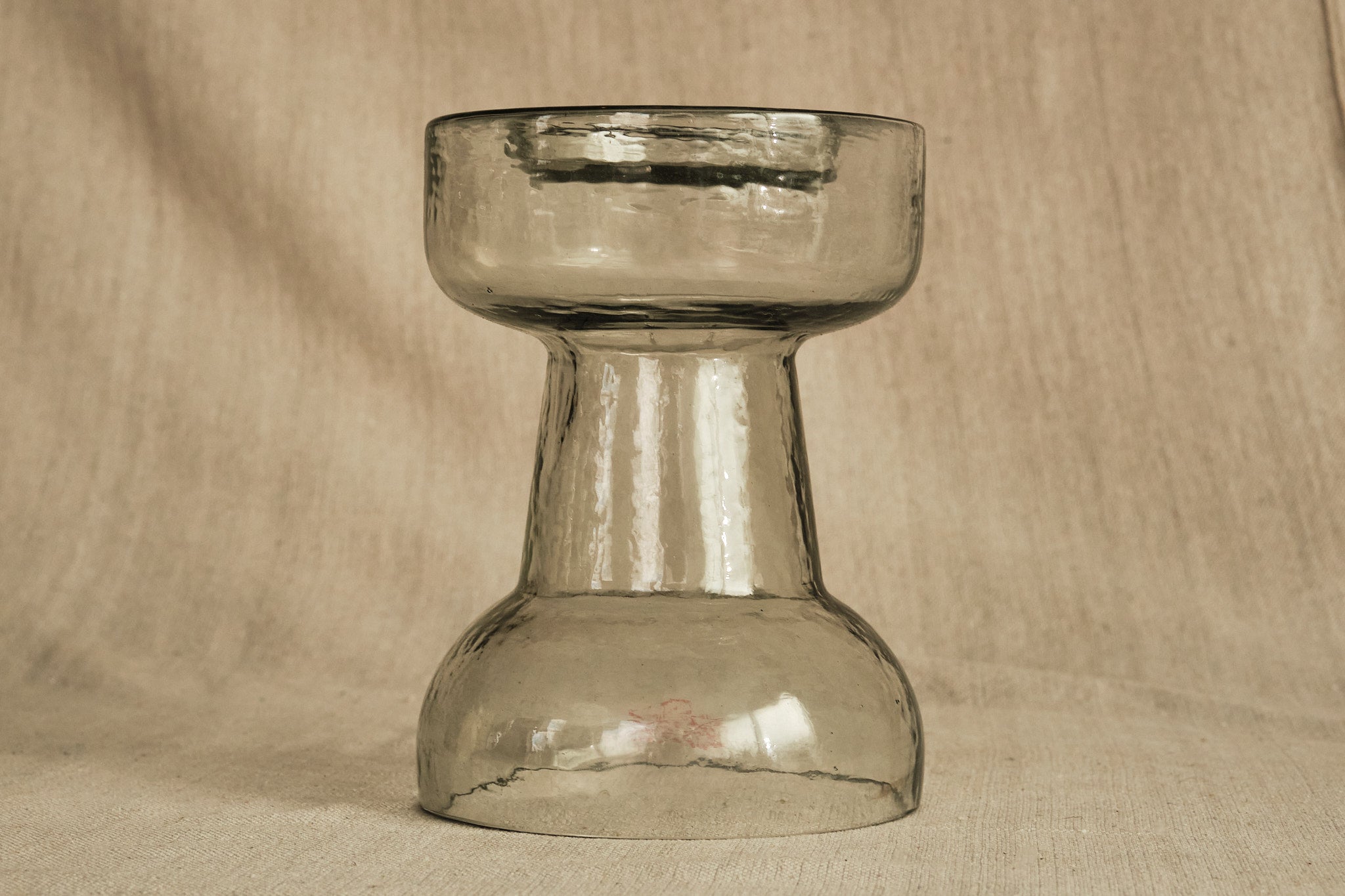Handmade Hammered Glass Candle Holder and Vase - Decorative Home Decor for Wedding, Dining Table, Centerpiece, and Romantic Ambiance