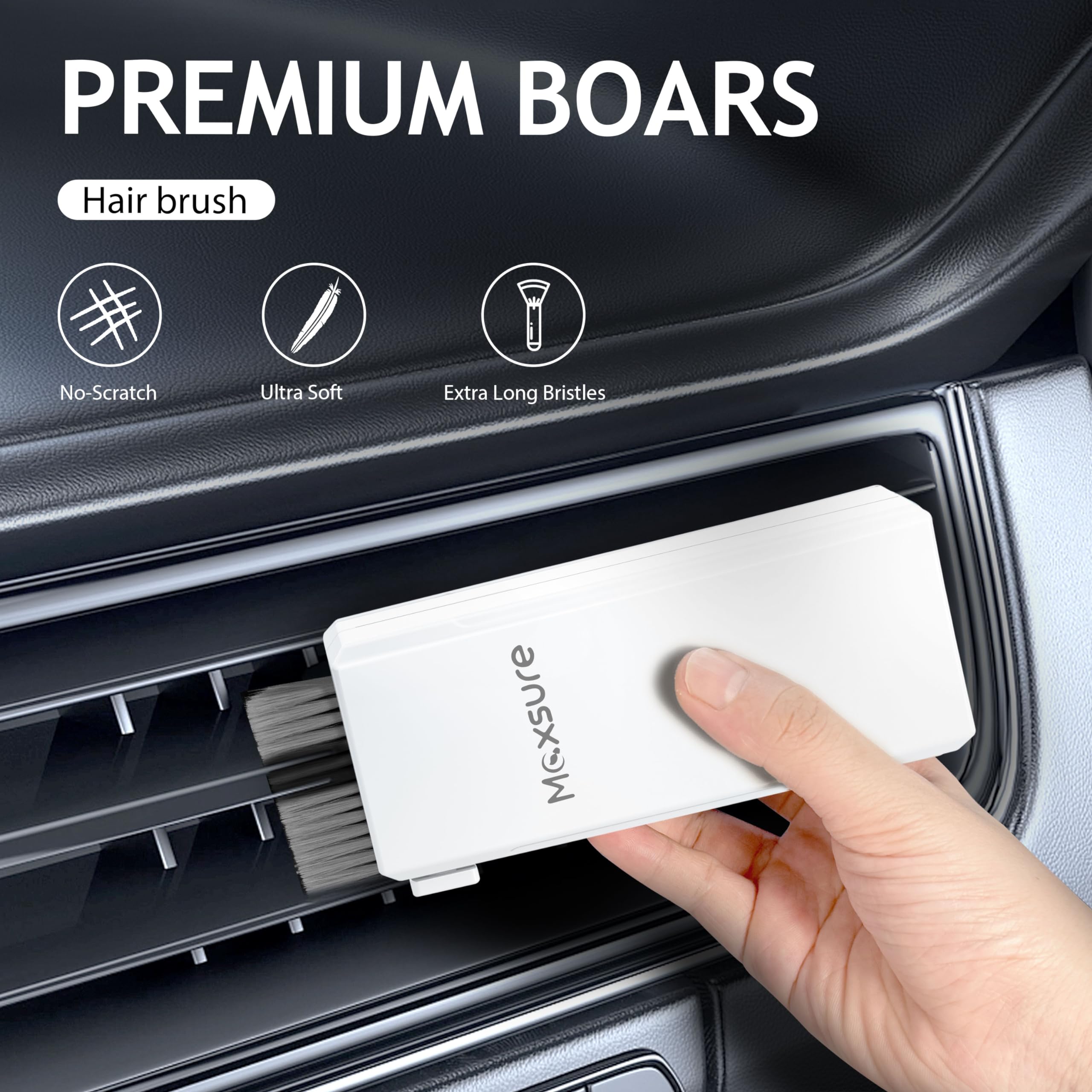 Premium Car Screen Cleaner & Interior Detailing Kit - Safe for Touch Screens, Dashboards, Laptops - Includes Spray, Wipes & Detailing Brush - Ideal for Tesla Model 3/Y, BMW, Honda - Perfect for Road Trips & Daily Commute Cleaning