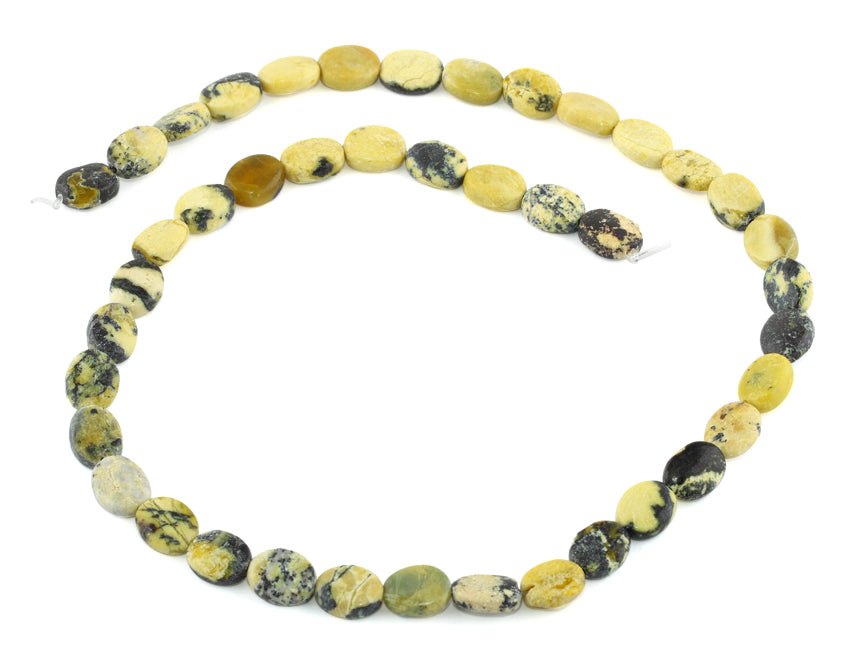 8x10mm Yellow Turtle Jasper Puffy Oval Gemstone Beads for Jewelry Making - DIY Bracelet, Necklace & Craft Projects - Healing Crystal Beads for Spiritual Gifts & Meditation Accessories