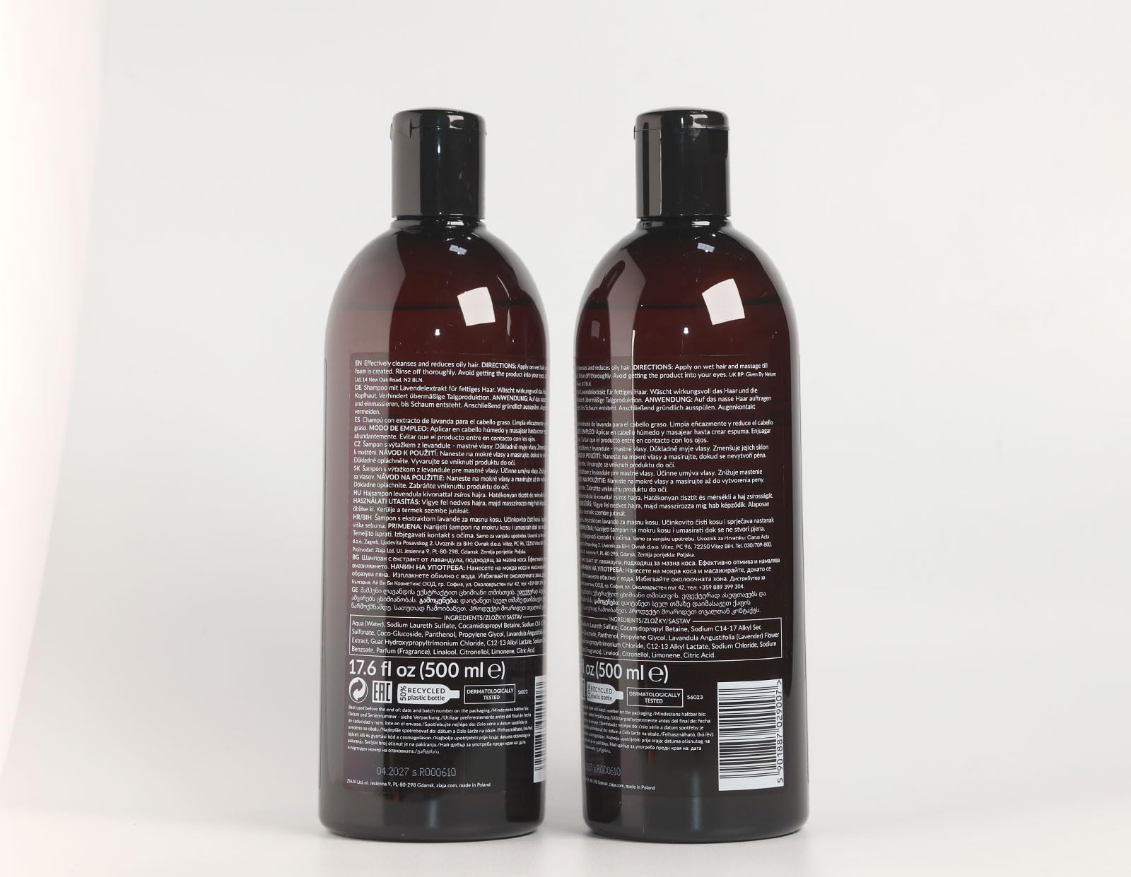 Ziaja Natural Lavender Shampoo for Dry Hair - Sulfate Free & Moisturizing - Perfect for Daily Hair Care & Relaxing Aromatherapy
