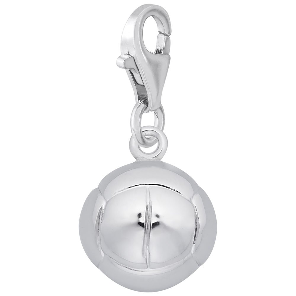 Volleyball Charm Pendant with Lobster Claw Clasp - Dainty Jewelry Charms for Bracelets, Necklaces & DIY Crafts - Perfect for Sports Lovers, Volleyball Players & Gift Giving